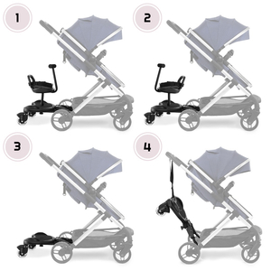 Extensie scaun cu rotile MR BUGGY cu scaun - roți cu LED-uri
