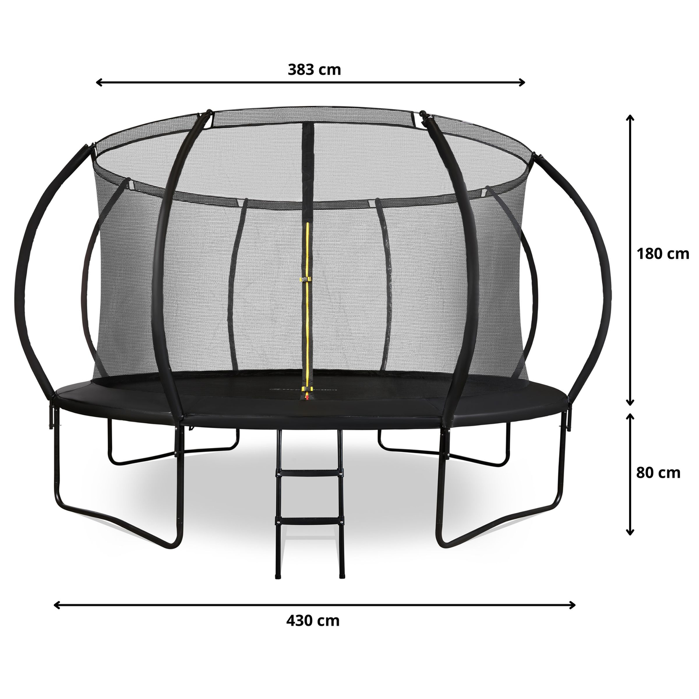 Trambulină de grădină XXXL pentru copii HyperMotion - 430 cm 14FT - cu scară și plasă internă - pentru casă și grădină - 150kg max