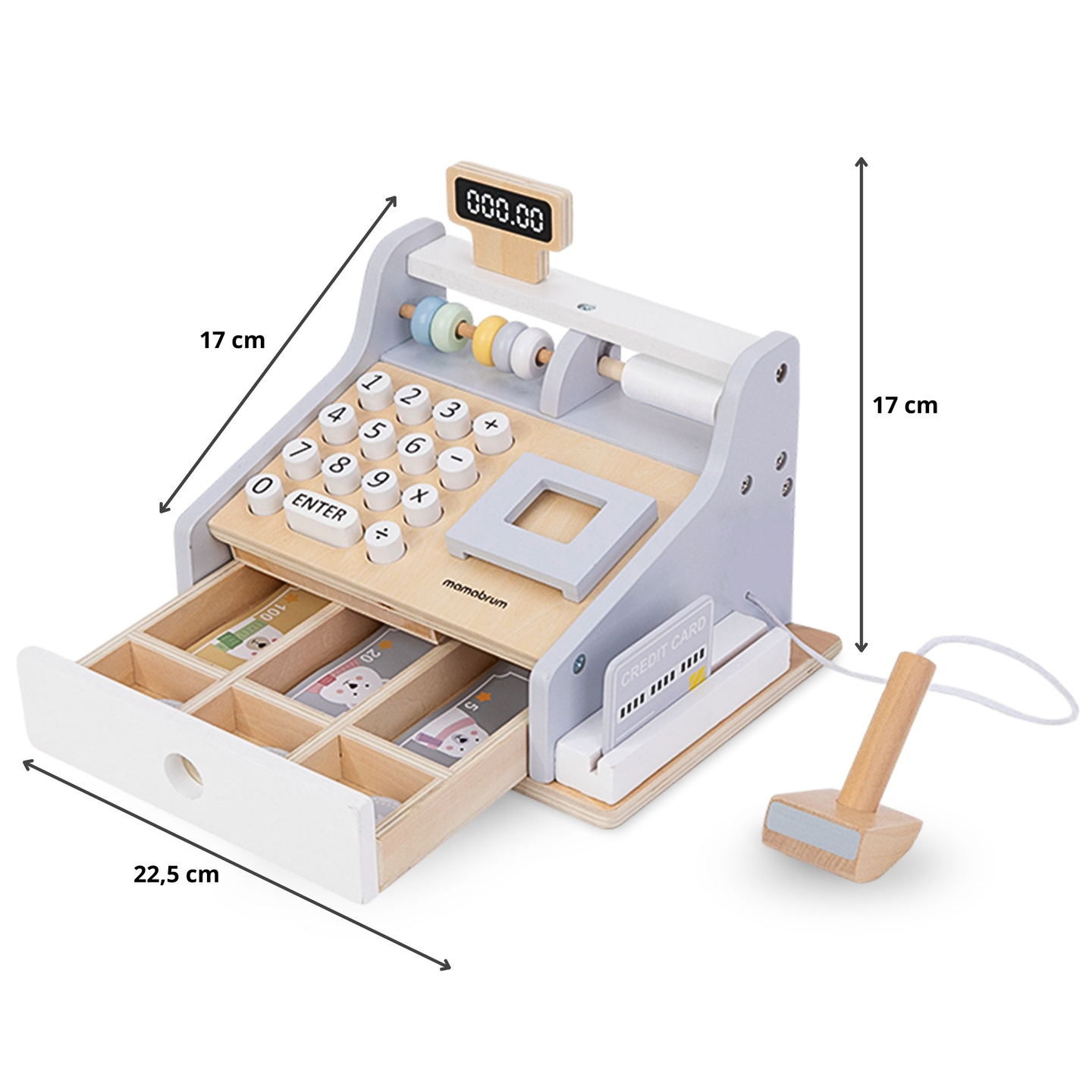 Casă de marcat din lemn cu accesorii