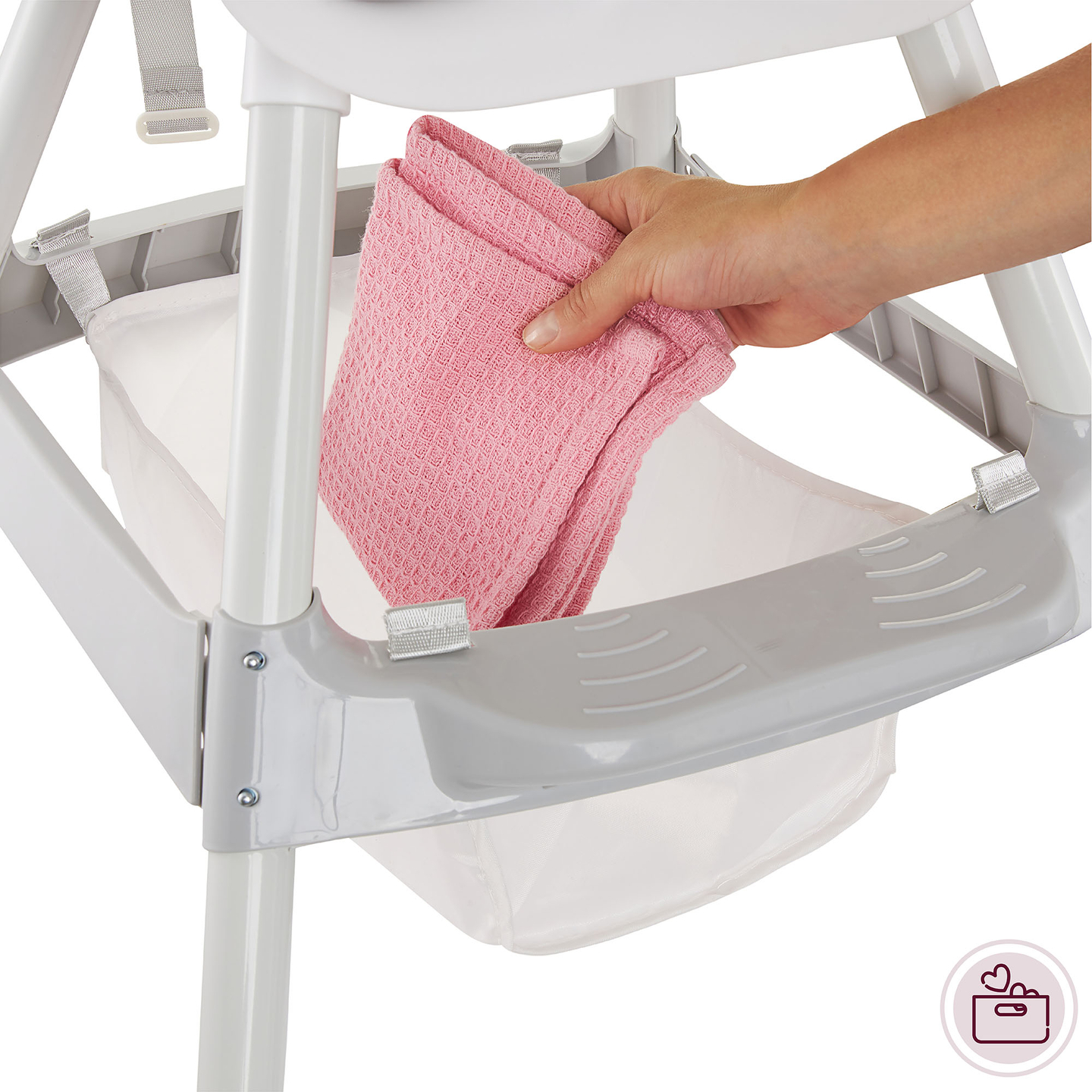 Moby-System Magnolia scaun înalt reglabil 2 în 1 - gri