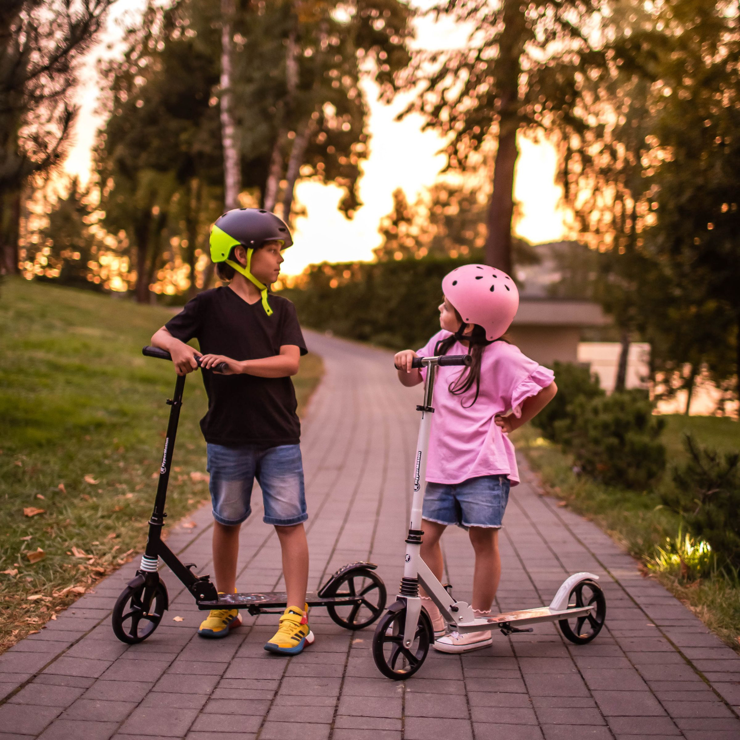 Scuter cu două roți pentru adulți tineri - cu amortizor - Hypermotion CITY SWIFT Winter Fox - 100kg