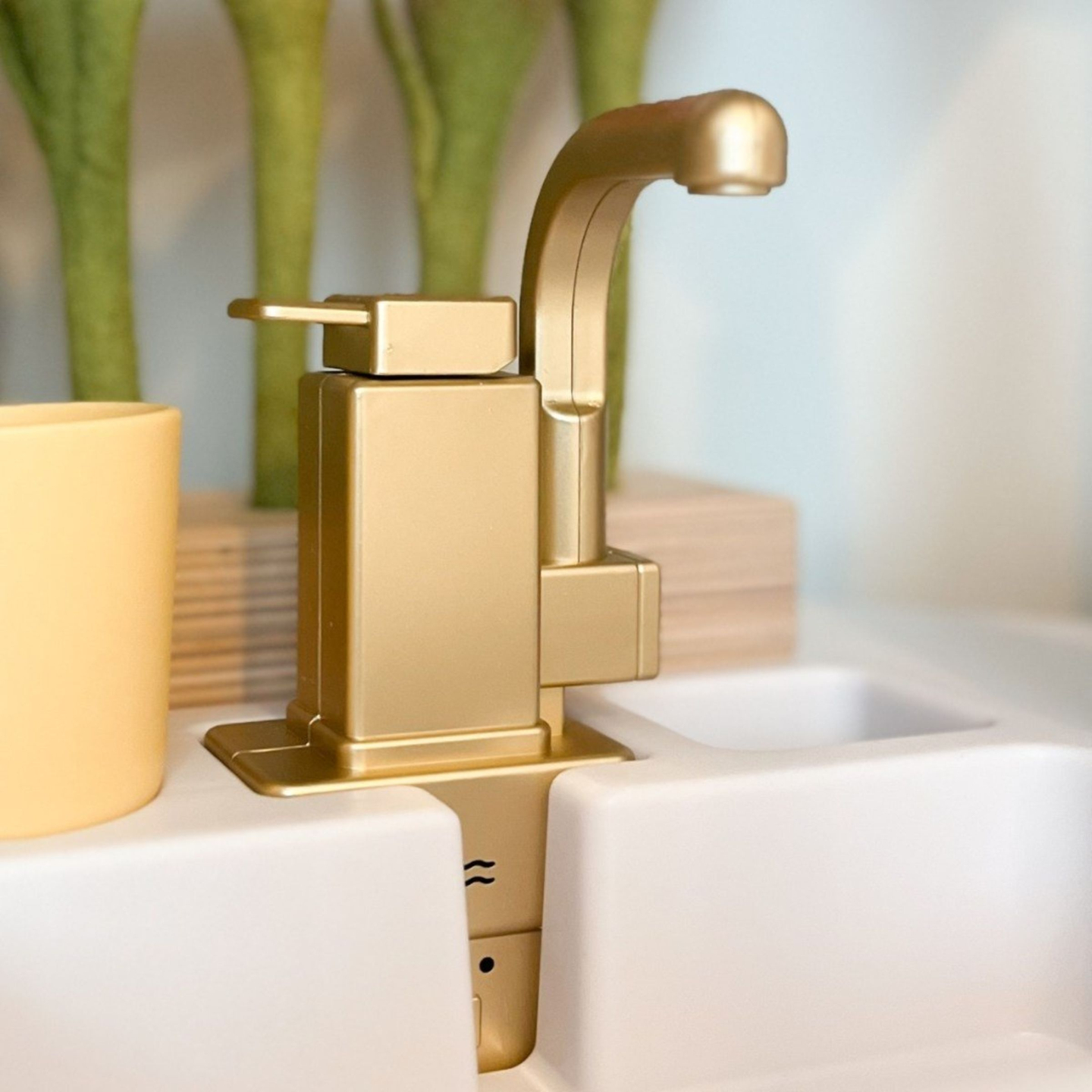 XXXXL bucătărie interactivă mare din lemn cu iluminare LED, mașină de spălat, mașină de cafea cu microunde și set de fructe și legume - 50 de elemente