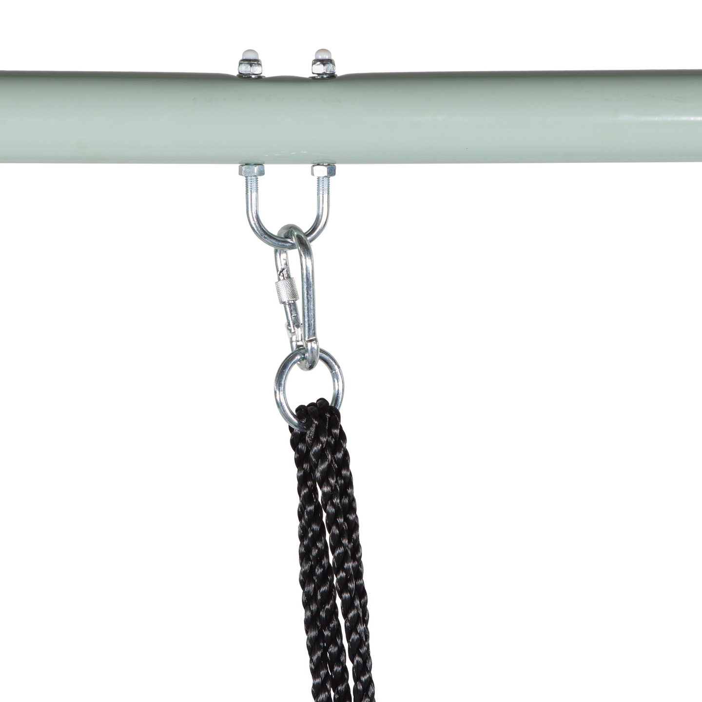 Leagăn de grădină de tip cuib de barză cu cadru și frânghii