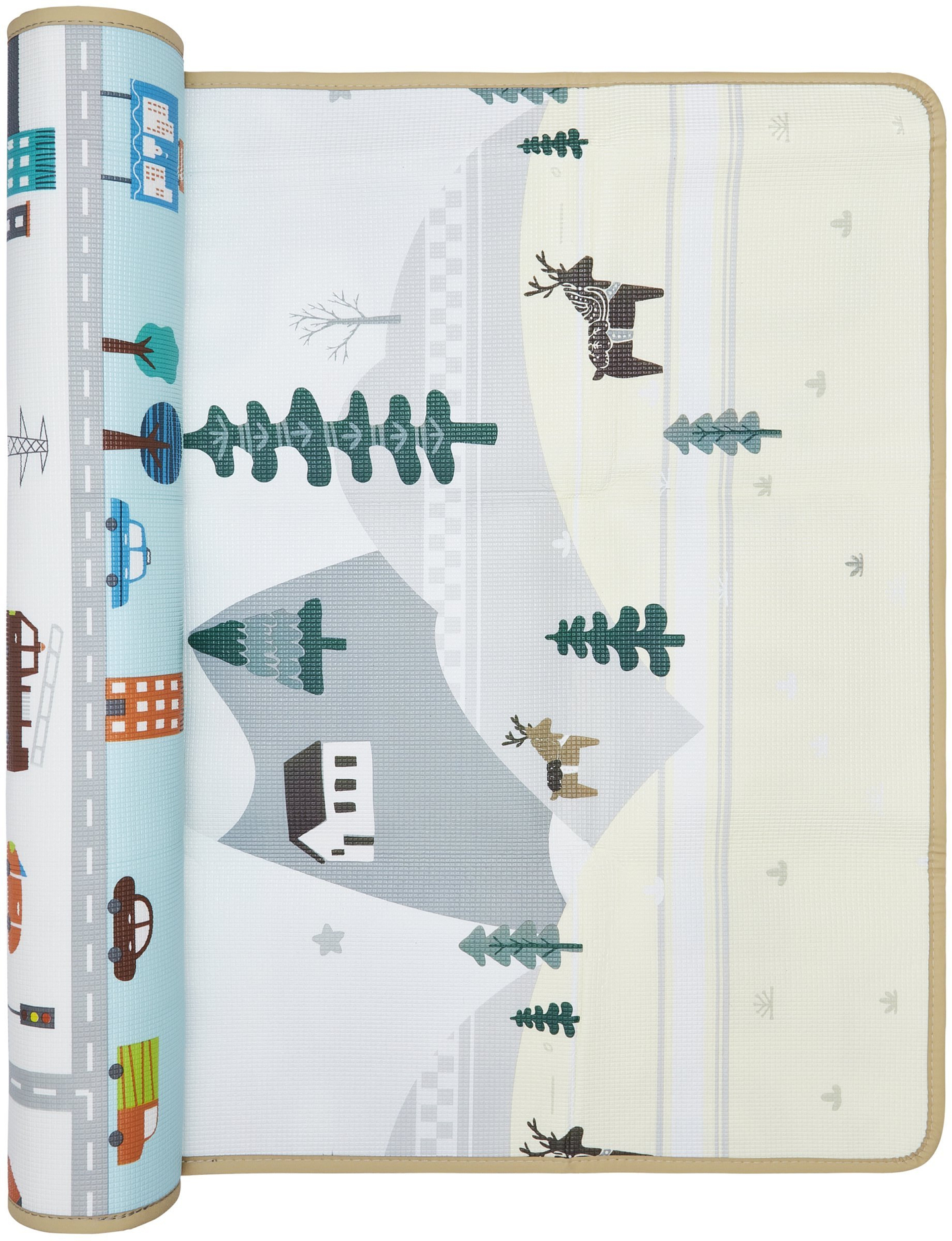 Covoraș din spumă cu două fețe - Fairyland / Winter Town