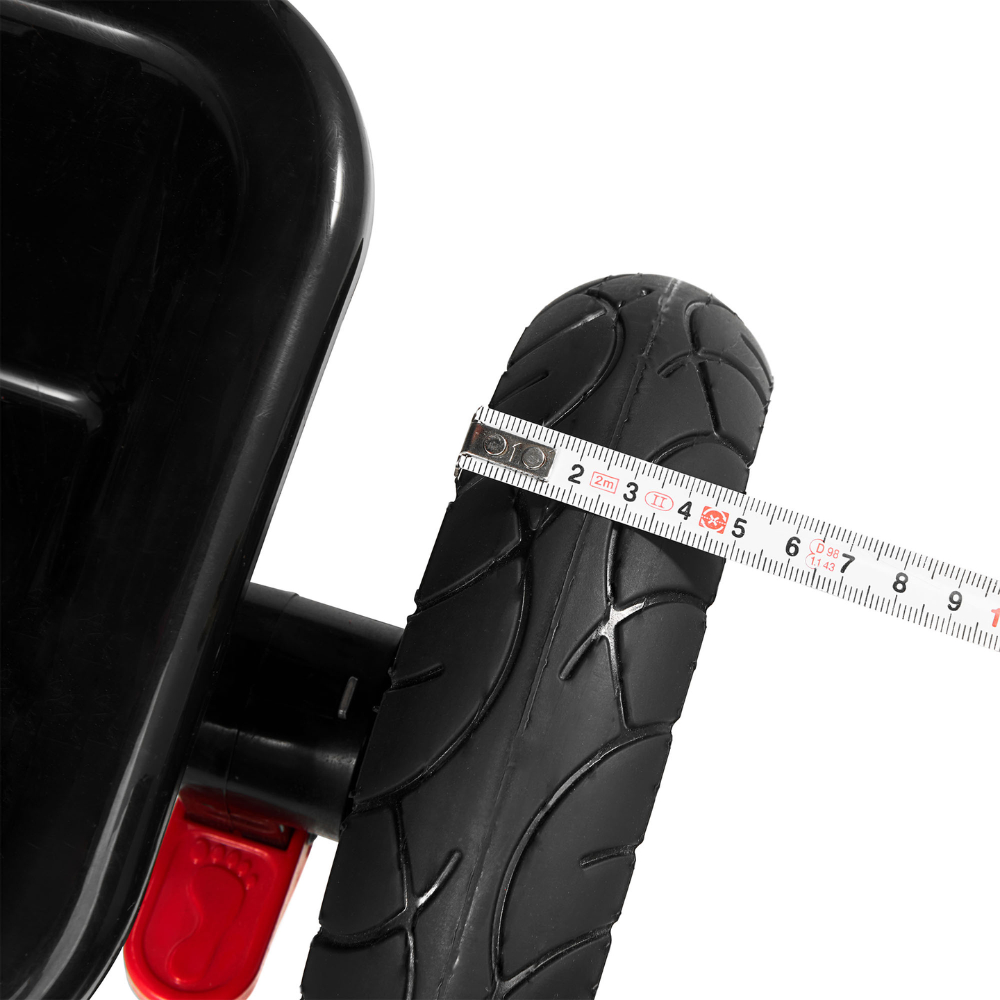 Tricicletă pentru copii 1-4 ani - TOBI FREY - culoare roz - roți pivotante - roți cu pompă + împingător