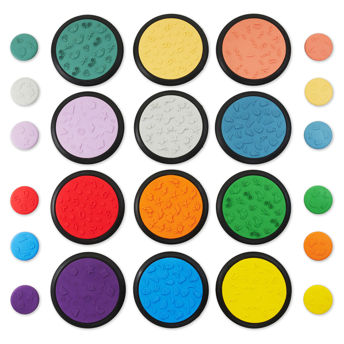 Discuri senzoriale colorate pentru copii - 24 bucăți