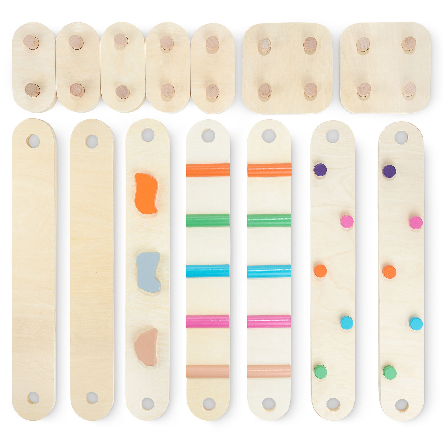 Pistă de echilibru din lemn - cale senzorială - 14 elemente