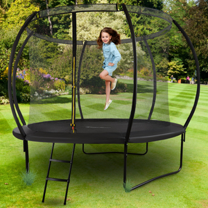 Trambulina de gradina XL HyperMotion pentru copii - 305 cm 10FT - cu scara si plasa interioara - pentru casa si gradina