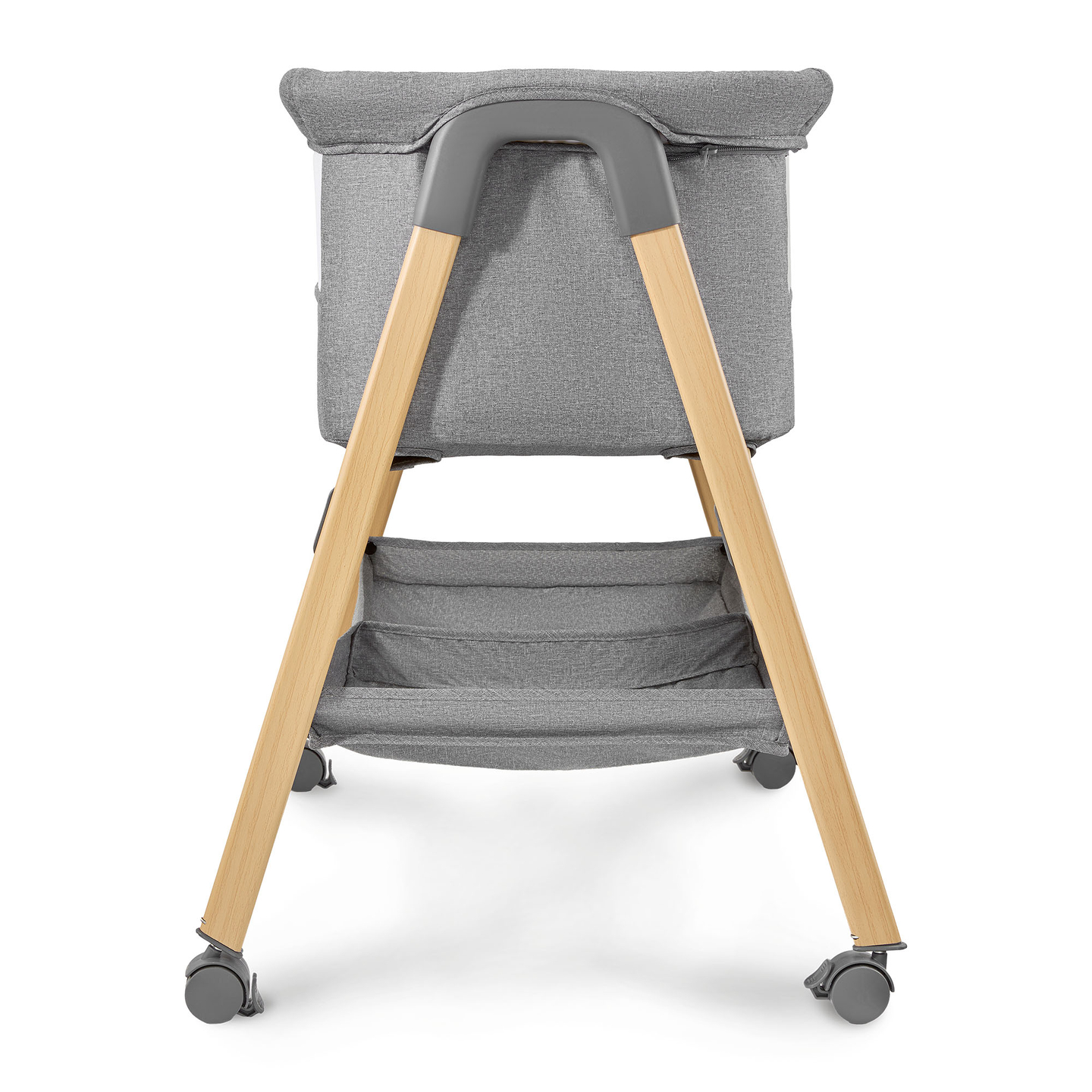 Pătuț pentru bebeluși, independent, pătuț de călătorie, leagăn cu saltea - gri