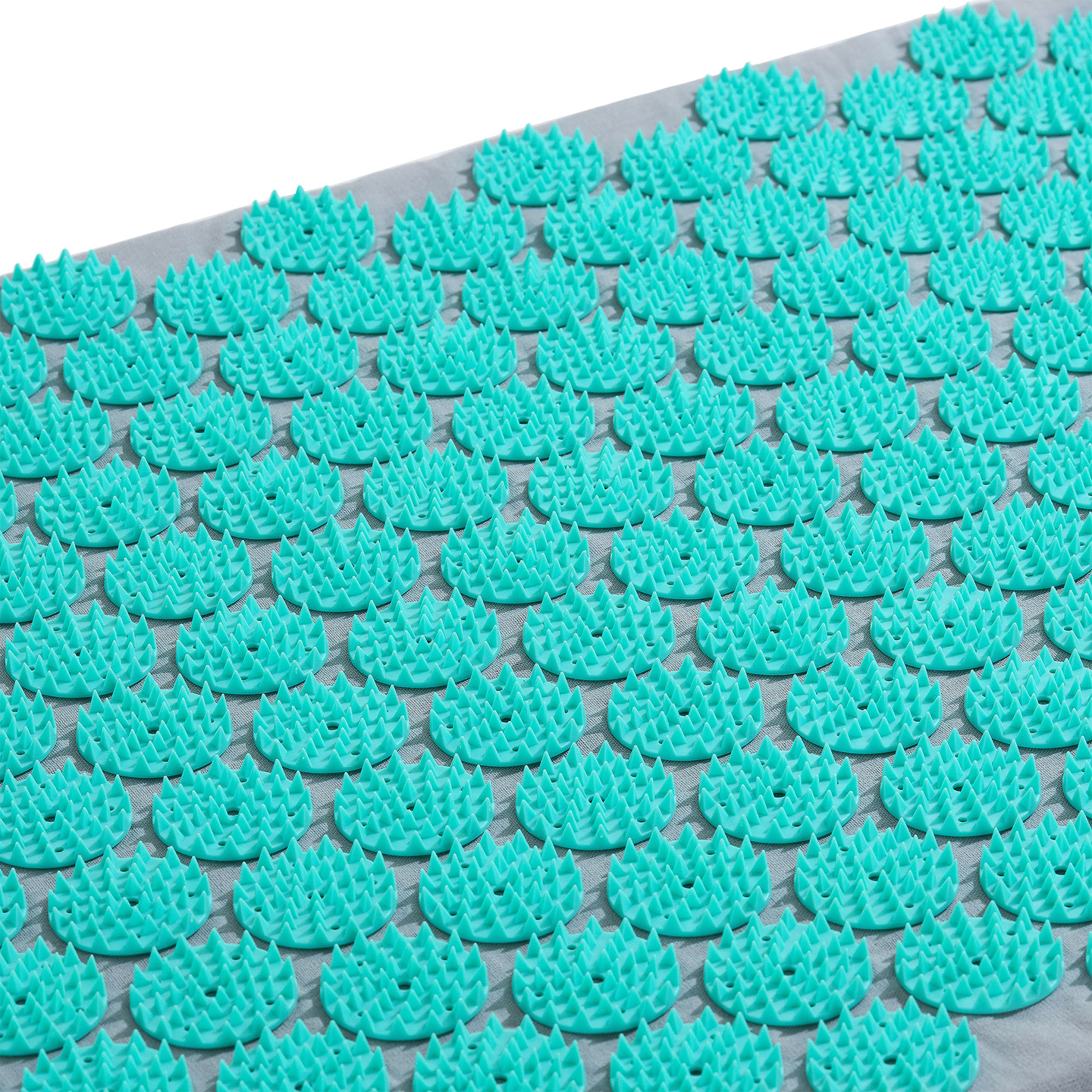 Saltea de presopunctură ECO din in cu fibră de cocos și pernă de hrișcă – 68 cm HyperMotion Gri-Mentă