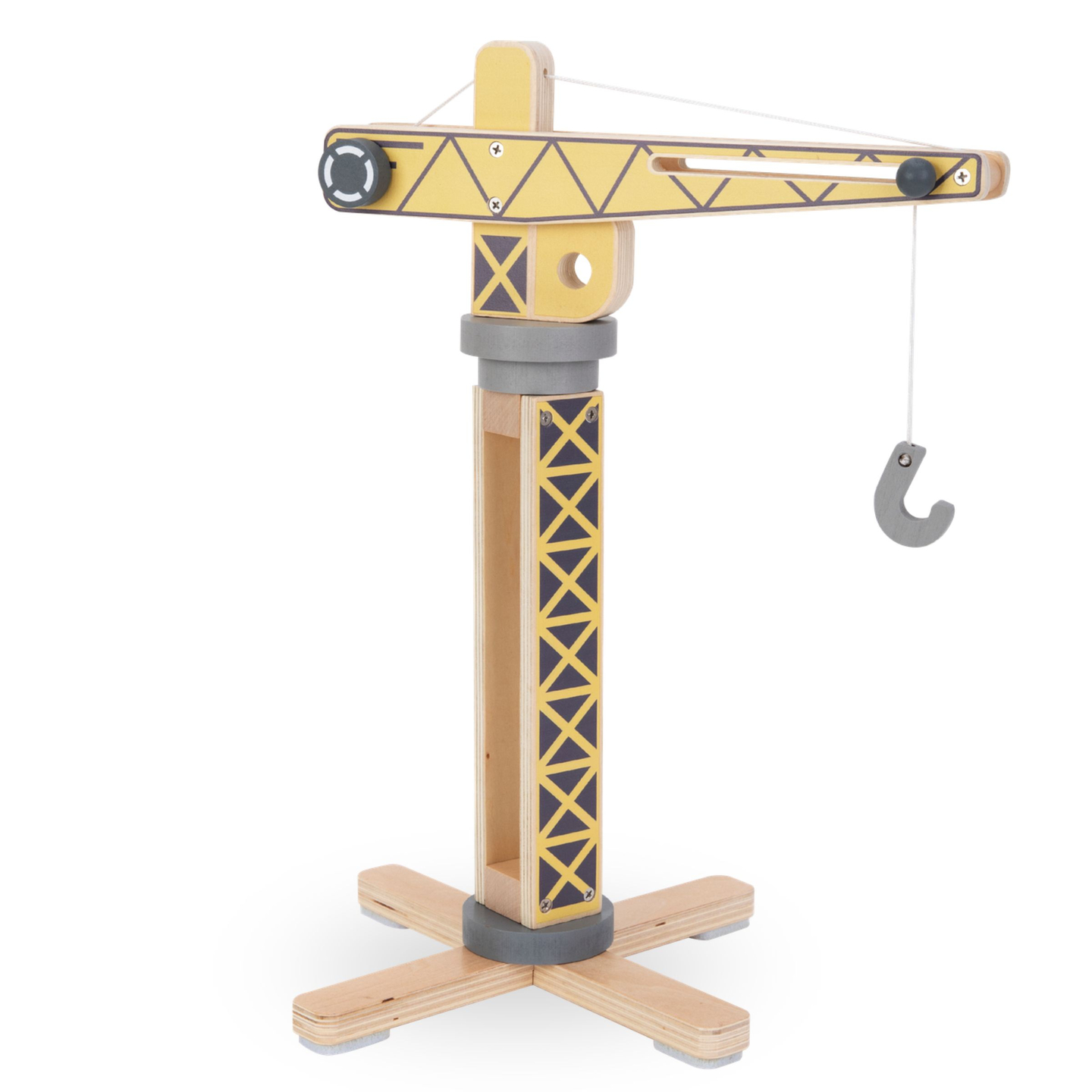 Șantier de construcții din lemn cu macara mobilă mare și vehicule, macara turn