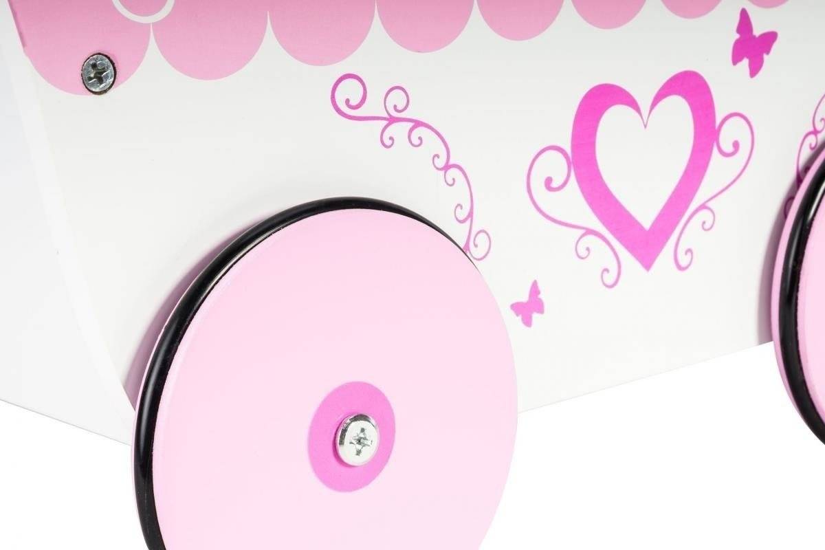 Cărucior de păpuși din lemn