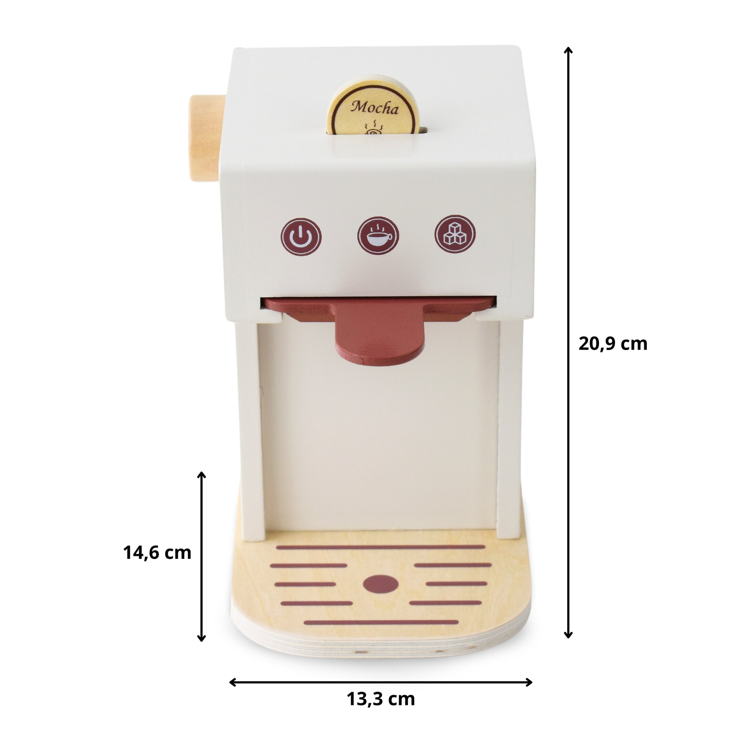 Mașină de cafea cu capsule din lemn - cafenea cu accesorii