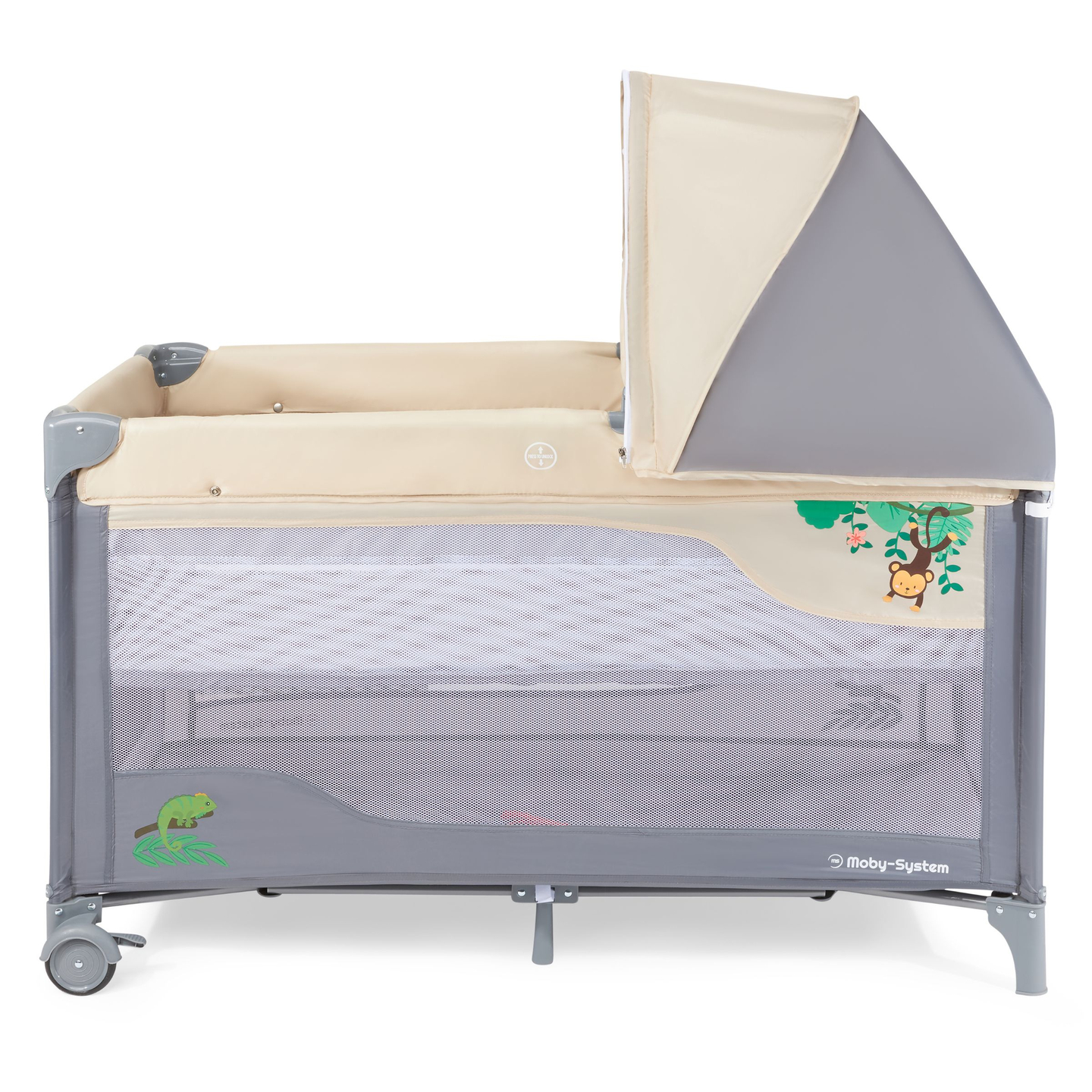 Patut de voiaj 0 - 36 m cu masuta de infasat + Sistem Moby-Sistem HUXLEY