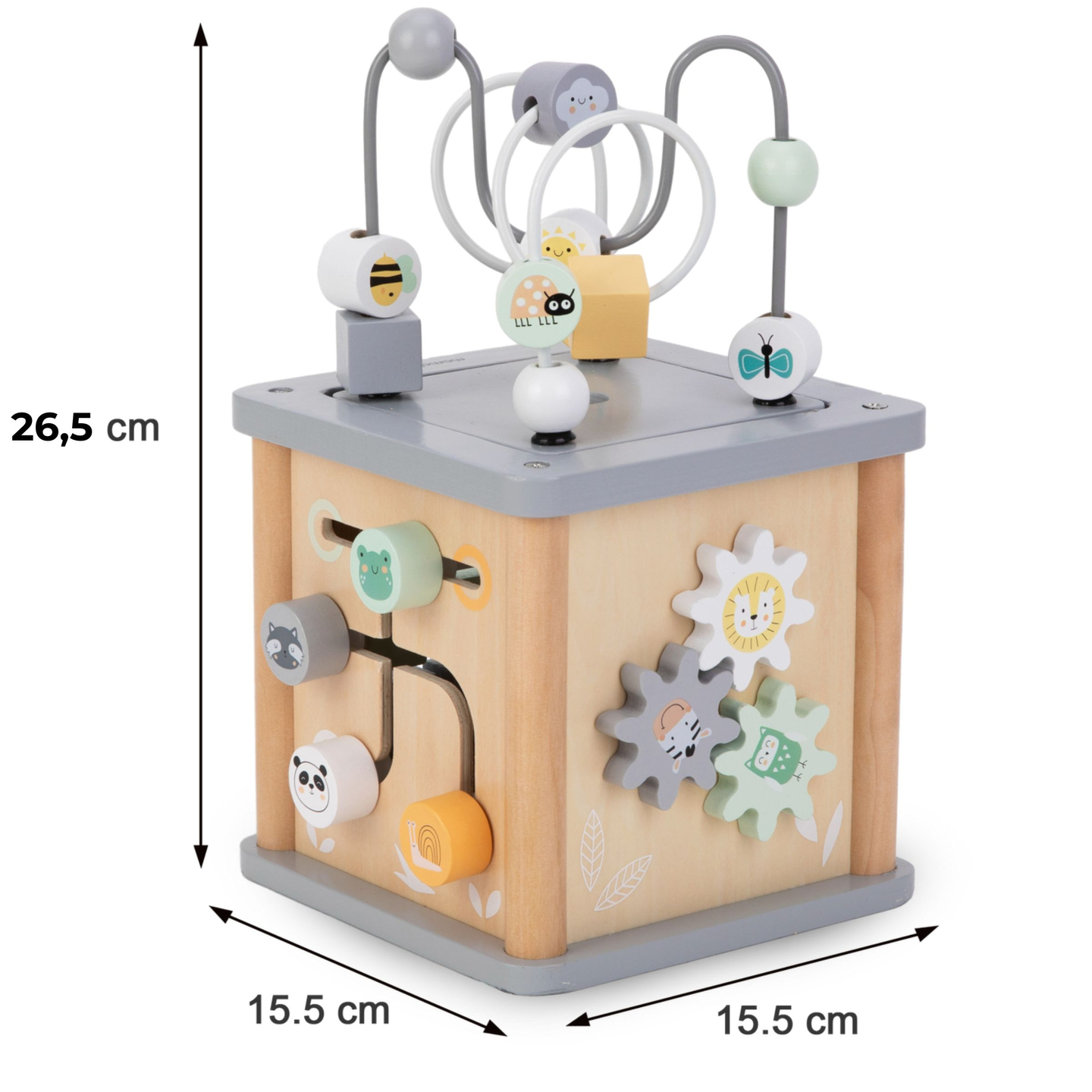 Cub educațional Montessori din lemn - bucla motorie