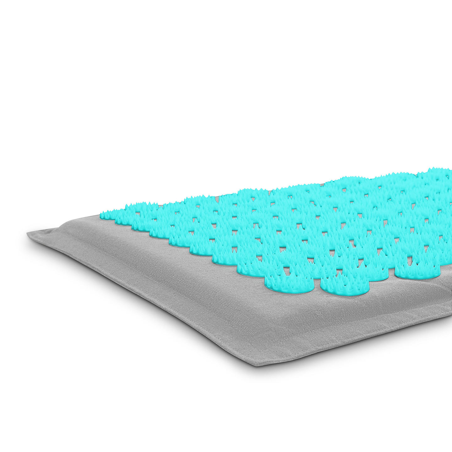 Saltea de presopunctură ECO din in cu fibră de cocos și pernă de hrișcă – 68 cm HyperMotion Gri-Mentă