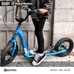 Trotinetă HyperMotion RUBY 12 (roți gonflabile de 30 cm) - Albastru