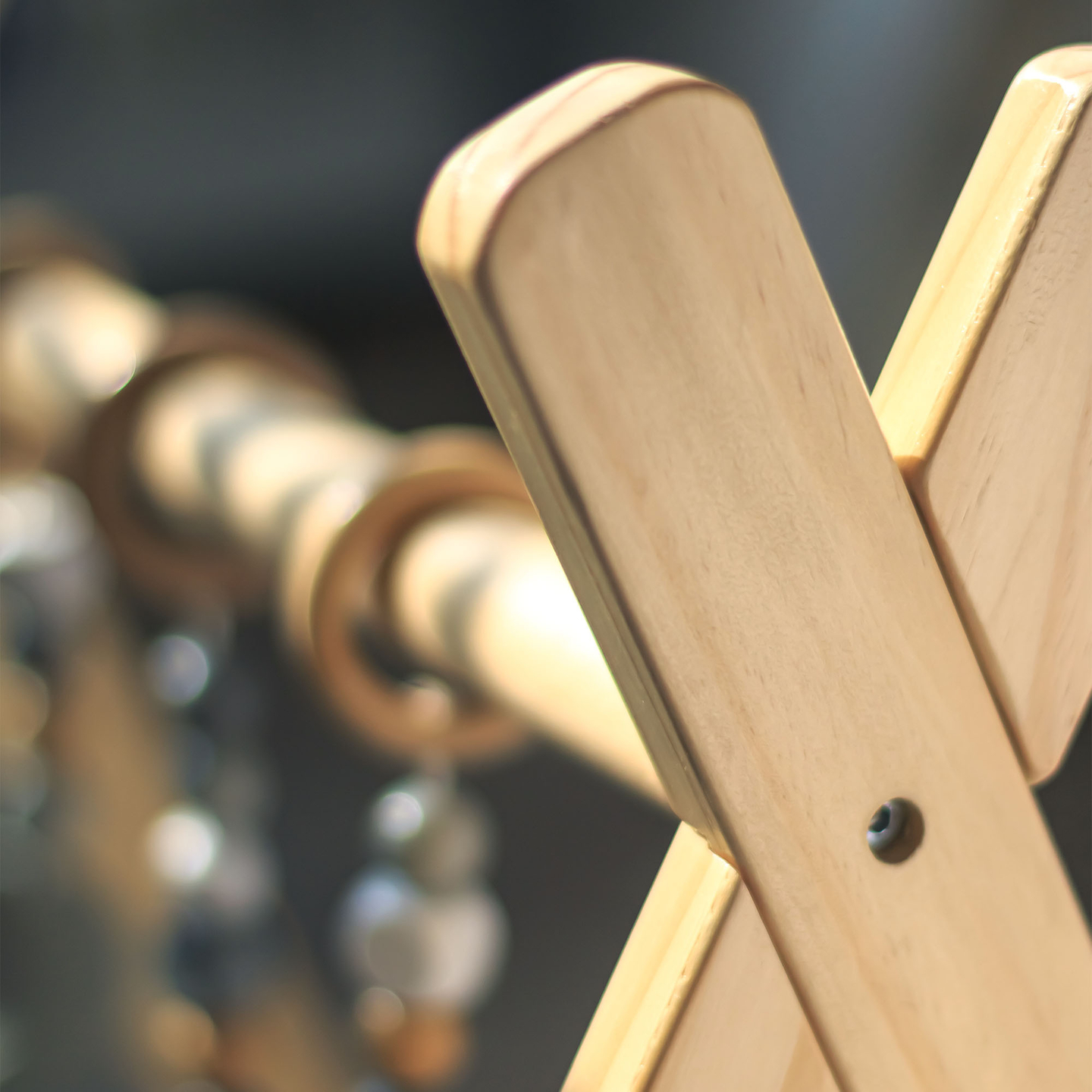 Suport de educație din lemn Baby Gym - culoare gri