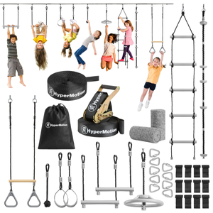 Cursă cu obstacole Ninja pentru copii - HyperMotion slackline set - 9 obstacole