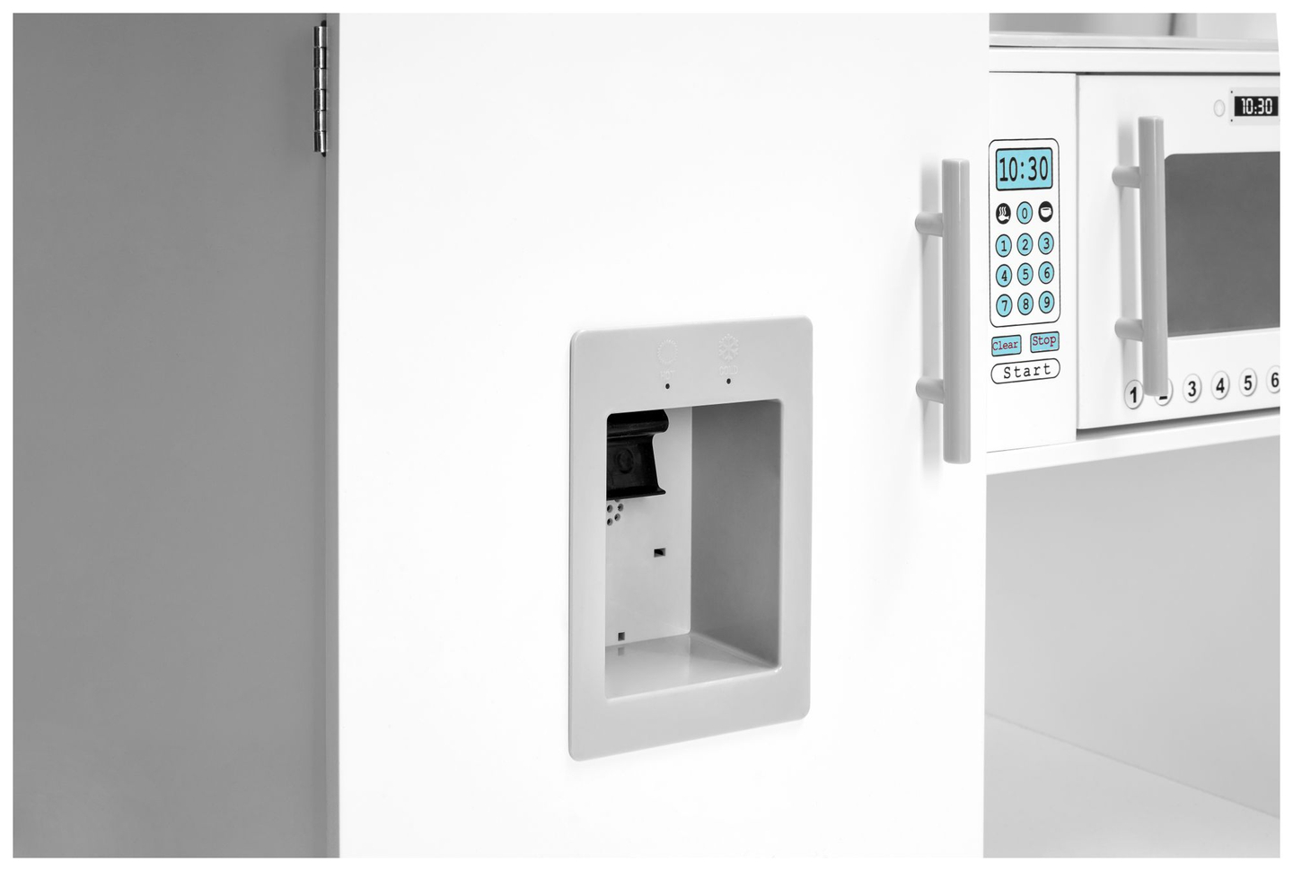 Bucătărie de colț din lemn XXXL cu frigider, cuptor, mașină de spălat, șorț și accesorii