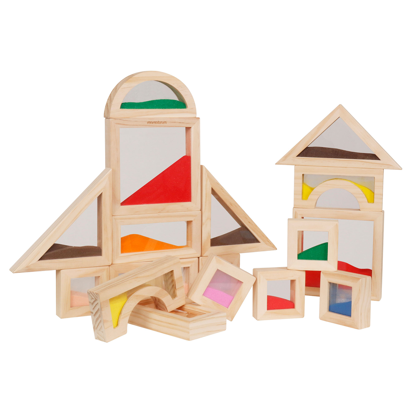 Blocuri senzoriale din lemn - 18 bucăți