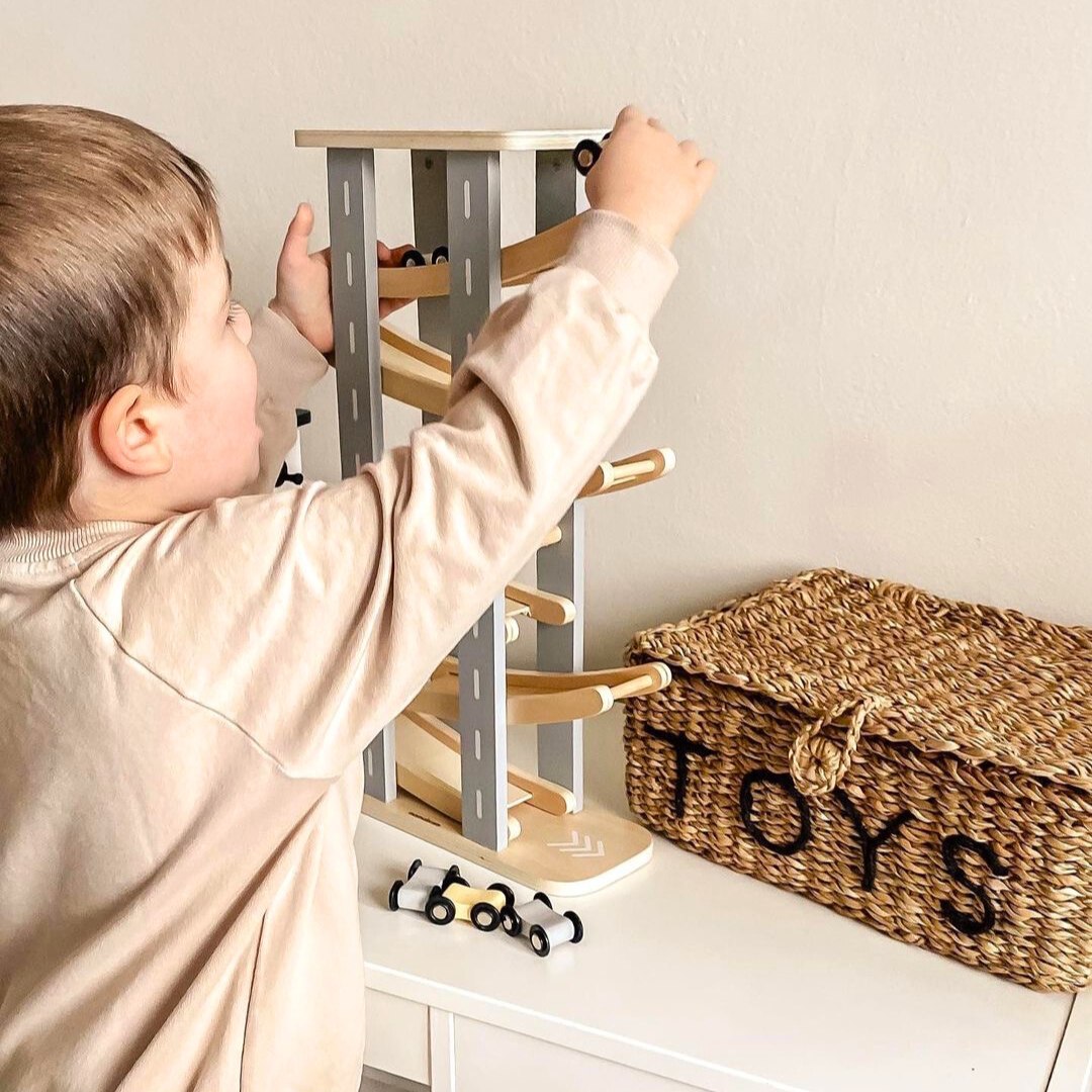 Pistă din lemn - tobogan pentru mașini - 6 etaje