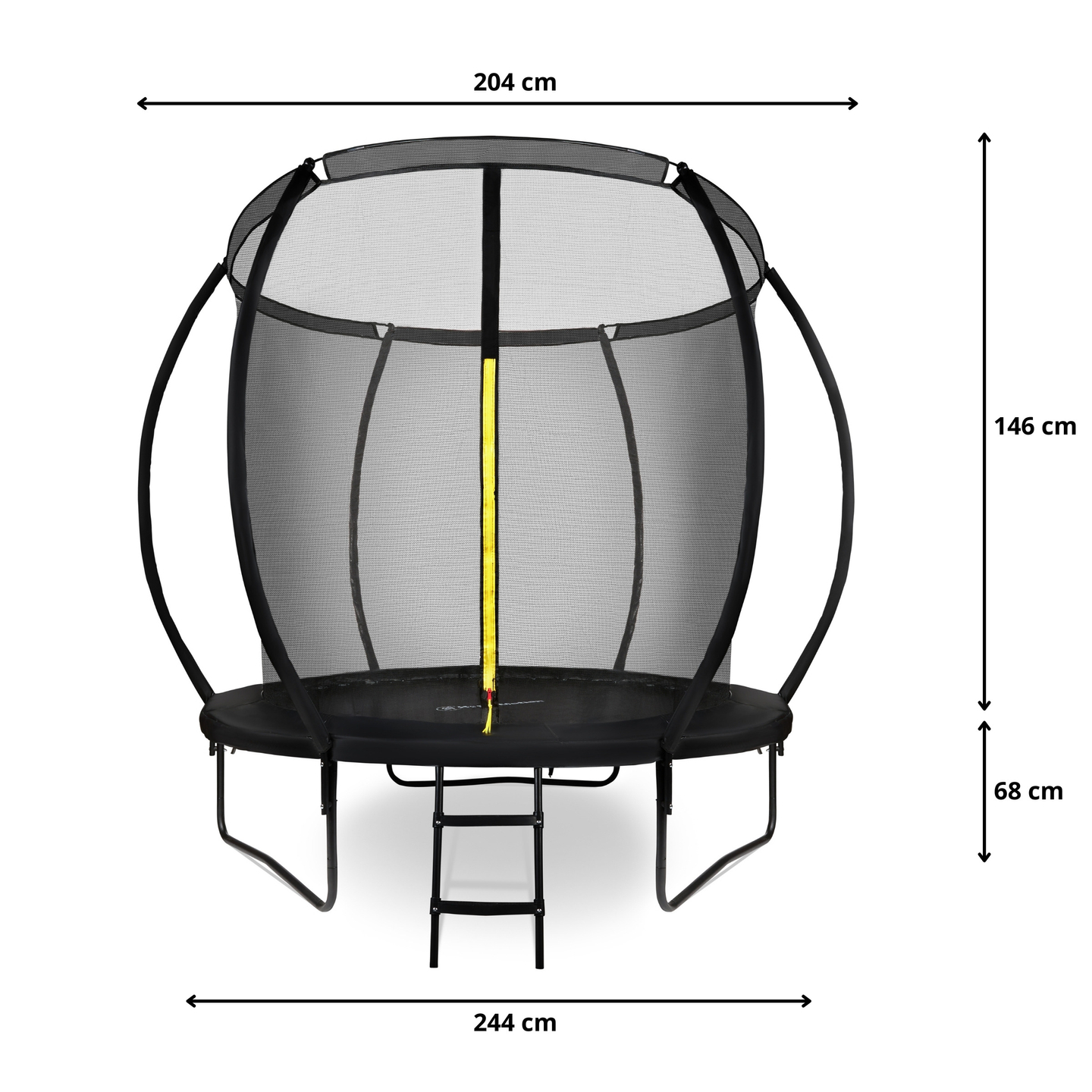 Trambulina de gradina pentru copii HyperMotion - 244 cm 8FT - cu scara si plasa interioara - pentru casa si gradina