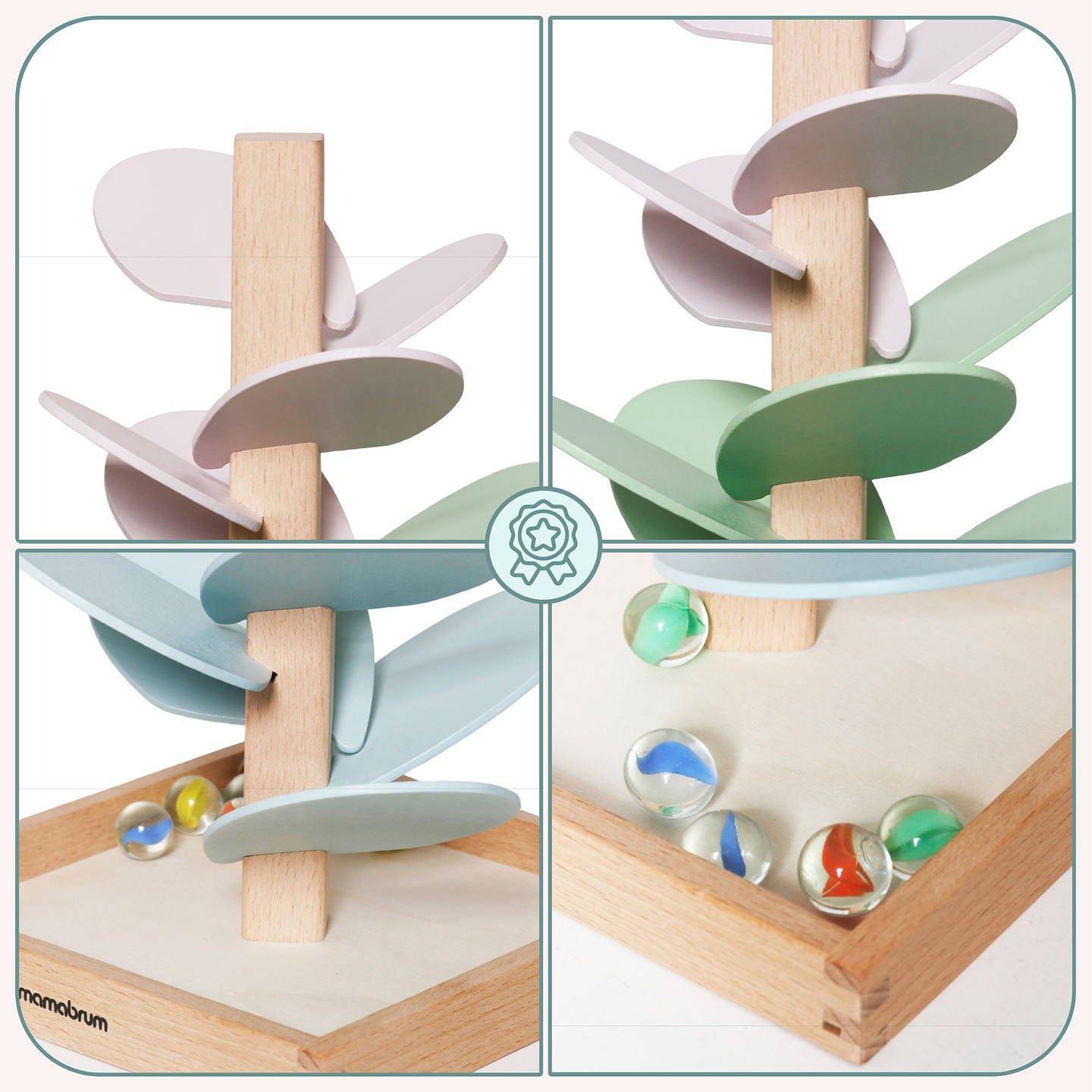 Culodrom din lemn - copac de sunet cu bile