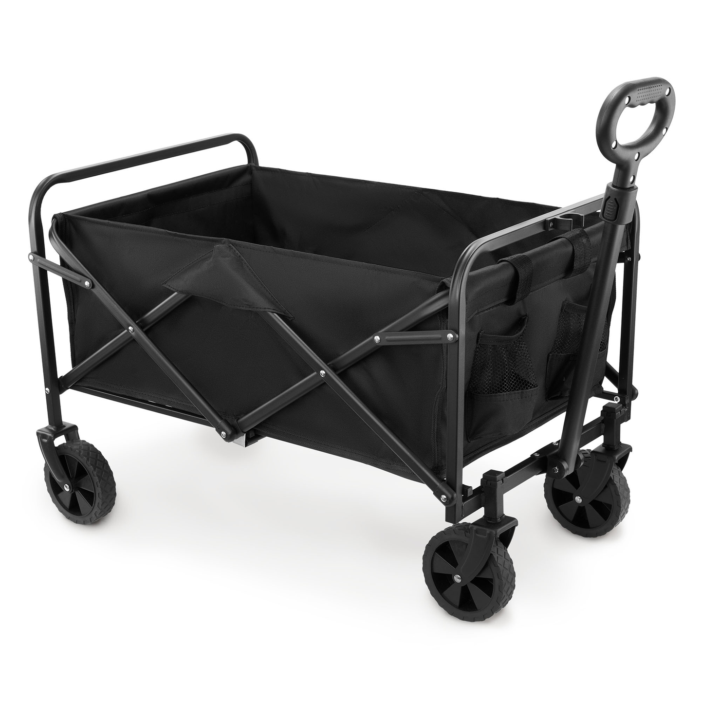 HyperMotion scaun cu rotile pliabil pentru plajă - negru, 80 kg