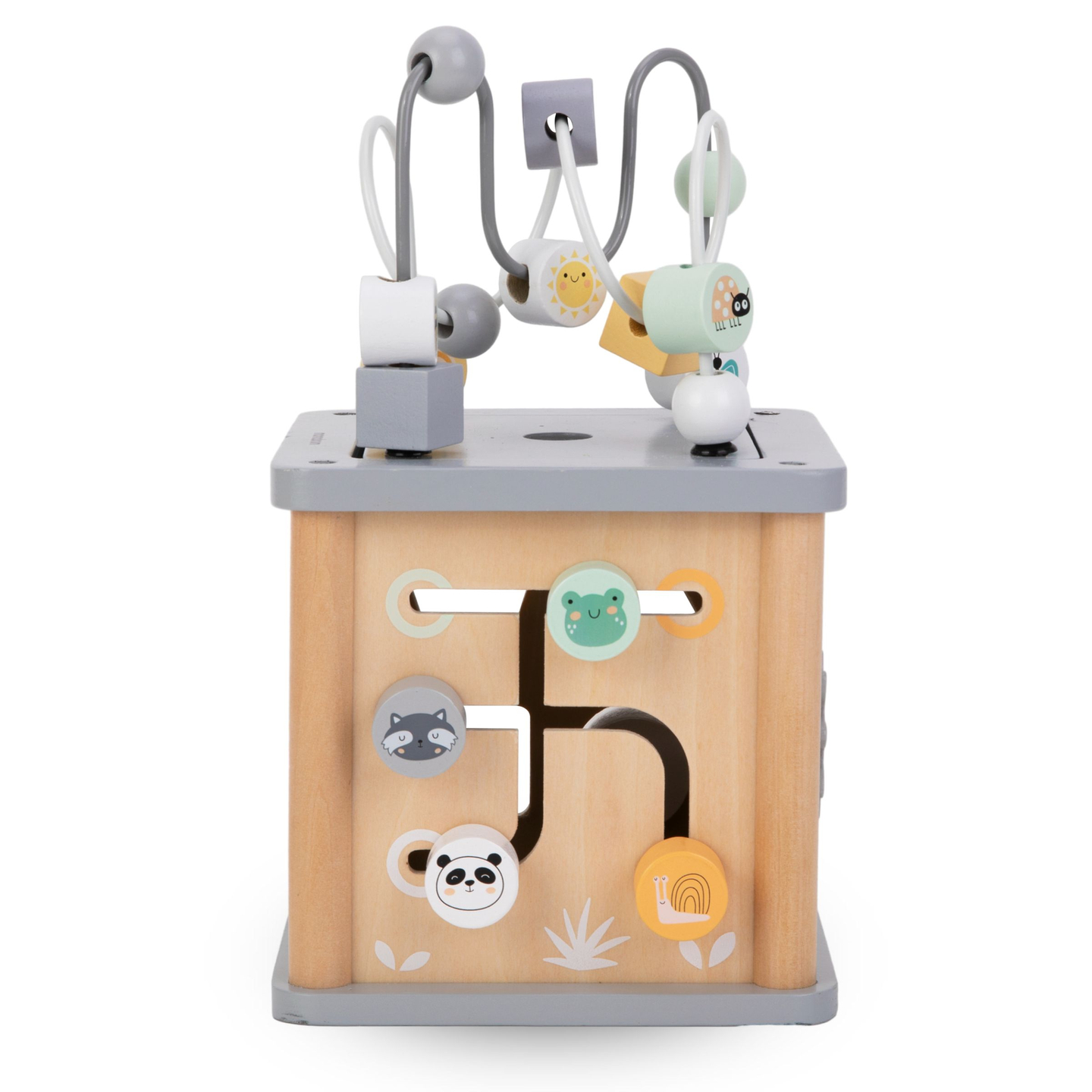 Cub educațional Montessori din lemn - bucla motorie