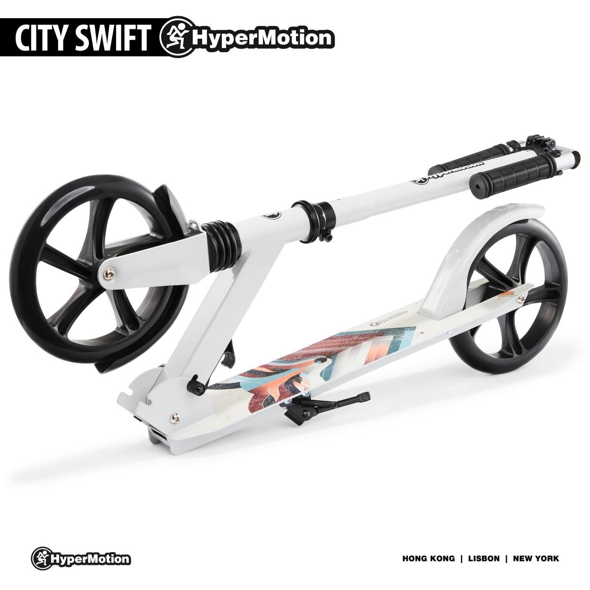 Scuter cu două roți pentru adulți tineri - cu amortizor - Hypermotion CITY SWIFT Winter Fox - 100kg