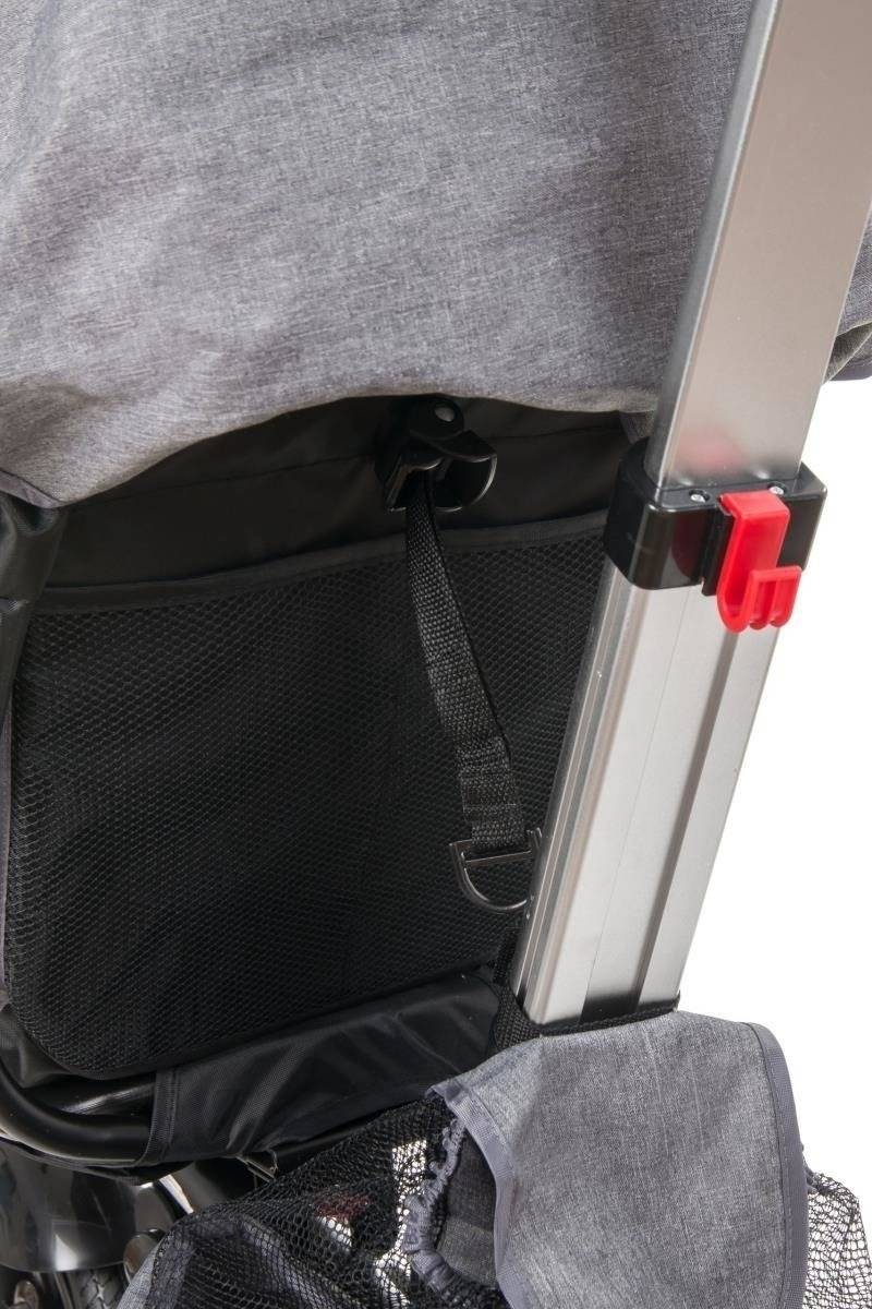 Tobi Velar tricicleta + folie de ploaie - gri