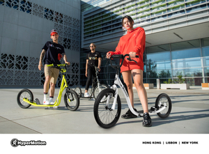 Scuter de oraș HyperMotion RIVA cu roți gonflabile de 50 cm și 40 cm