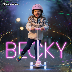 Trotinetă de echilibru HyperMotion BECKY - iluminare LED RGB, roz