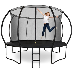 Trambulina XXL de gradina pentru copii HyperMotion - 366 cm 12FT - cu scara si plasa interioara - pentru casa si gradina - 150kg max