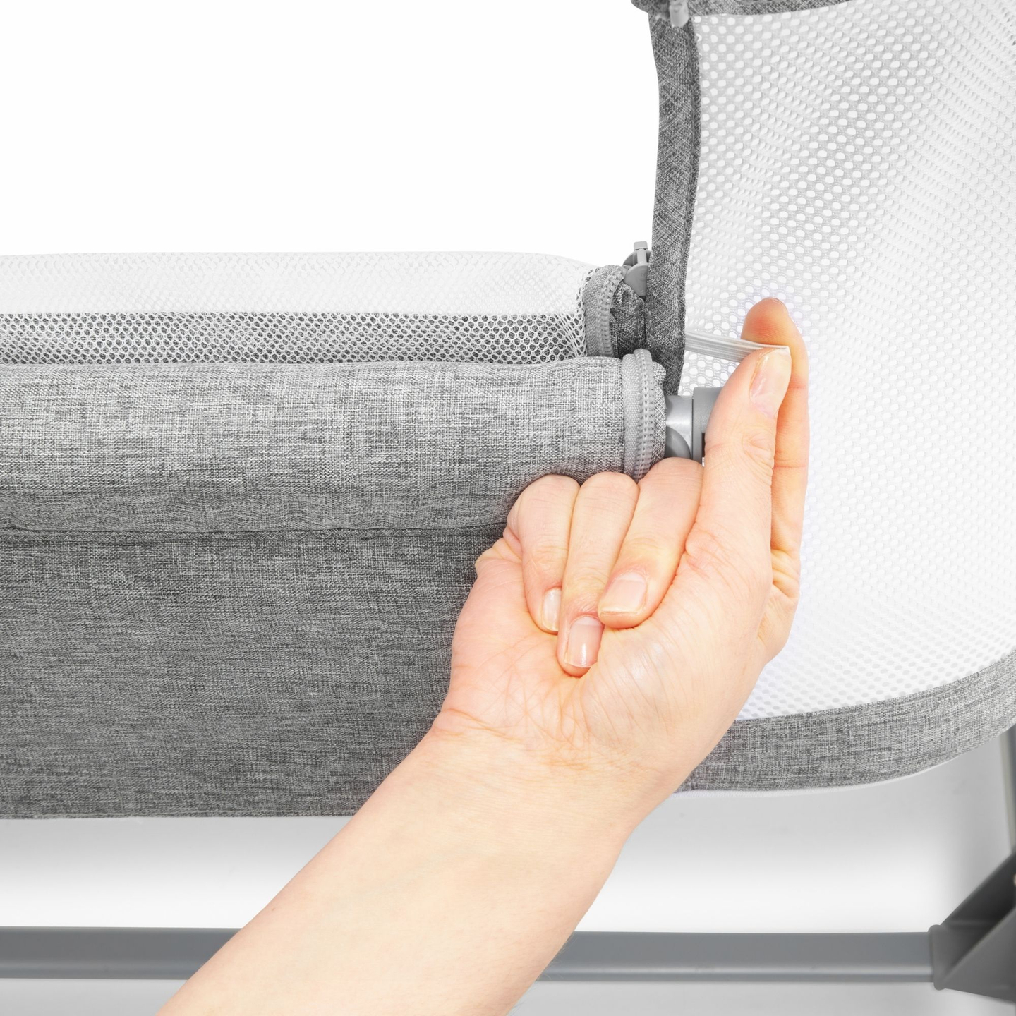 Pătuț extensibil Moby-System LUNA 3in1 - gri