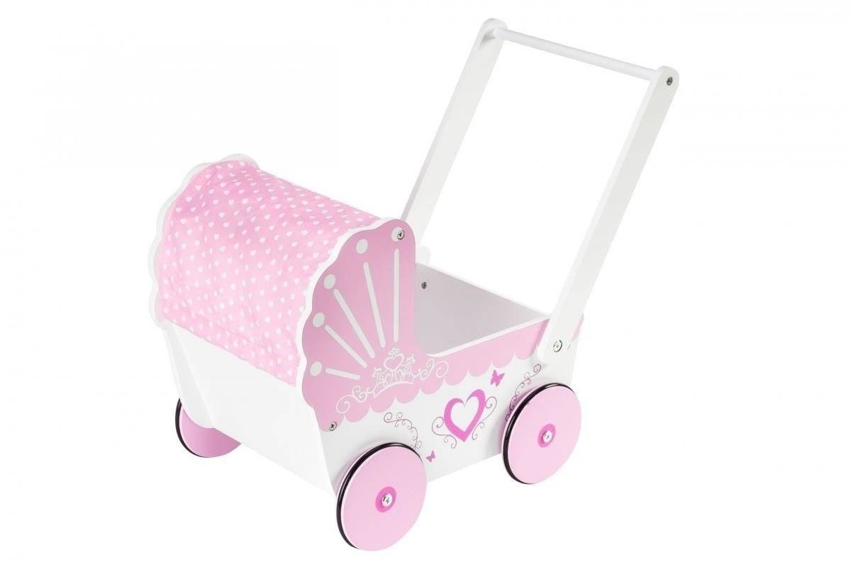 Cărucior de păpuși din lemn