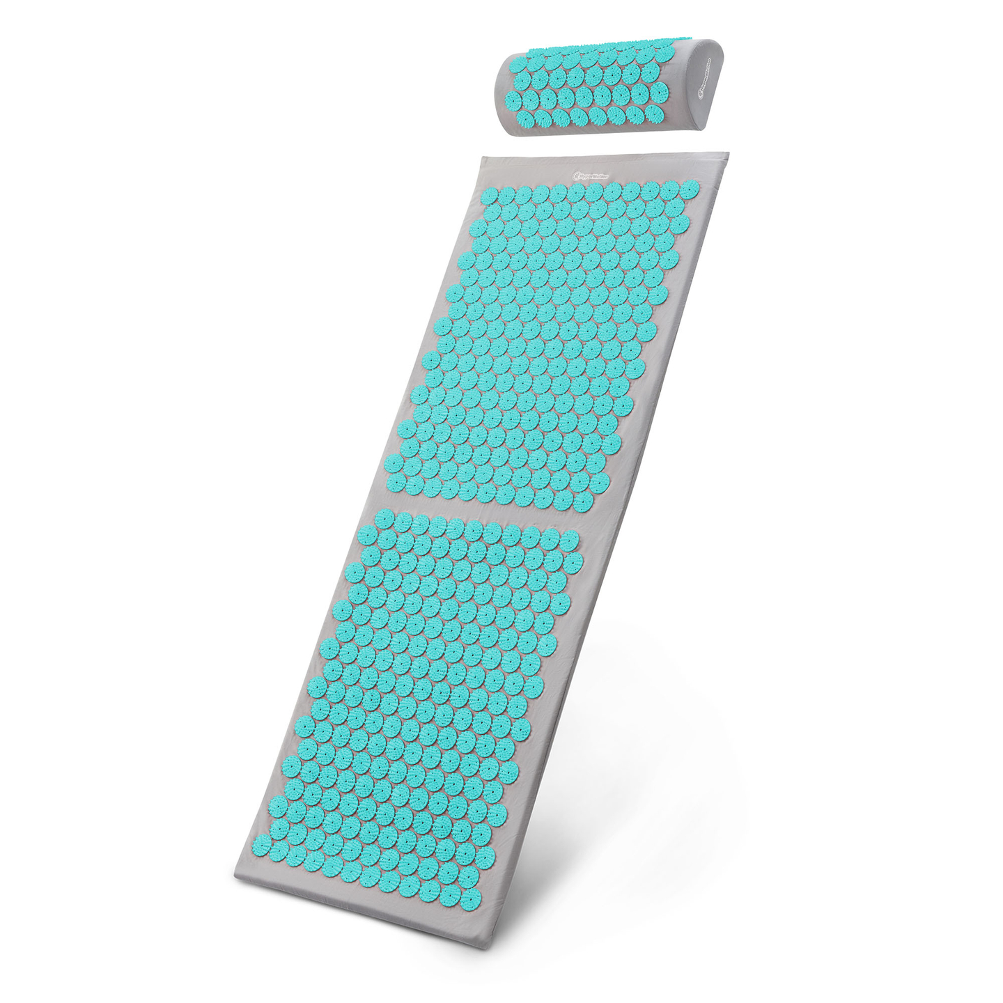 Saltea mare de presopunctură cu pernă și husă - 130 cm HyperMotion gri-mentă