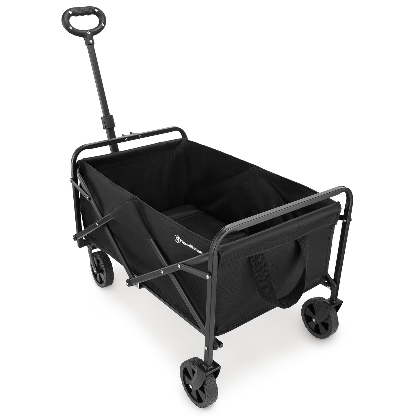 HyperMotion scaun cu rotile pliabil pentru plajă - negru, 80 kg