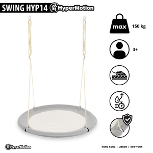 Leagăn cu cuib de barză HyperMotion - diametru 100 cm, culoare gri