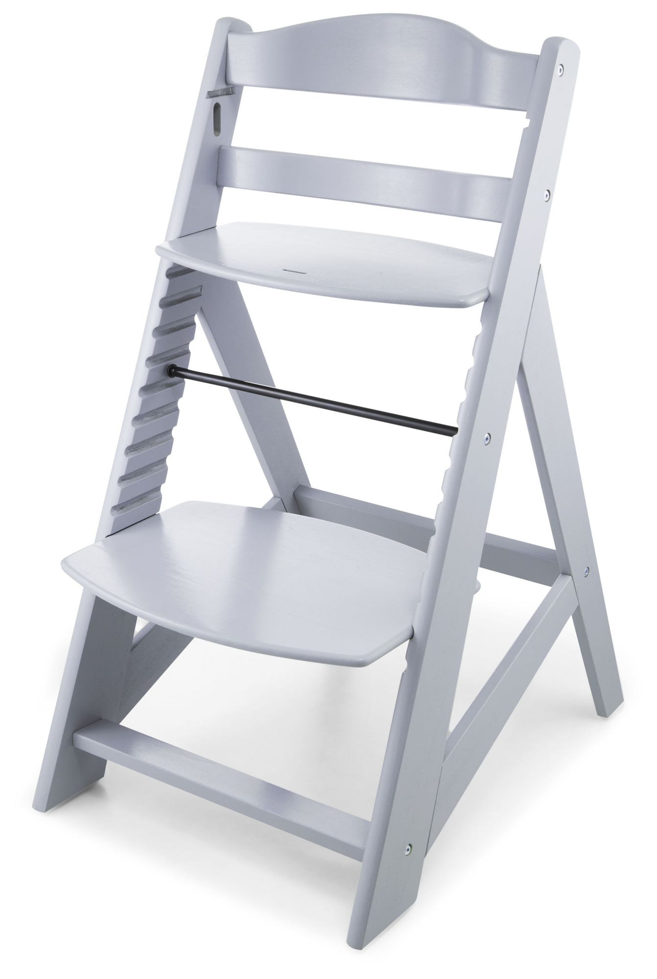 Scaun de hrănire din lemn Moby-System WOODY - culoare gri