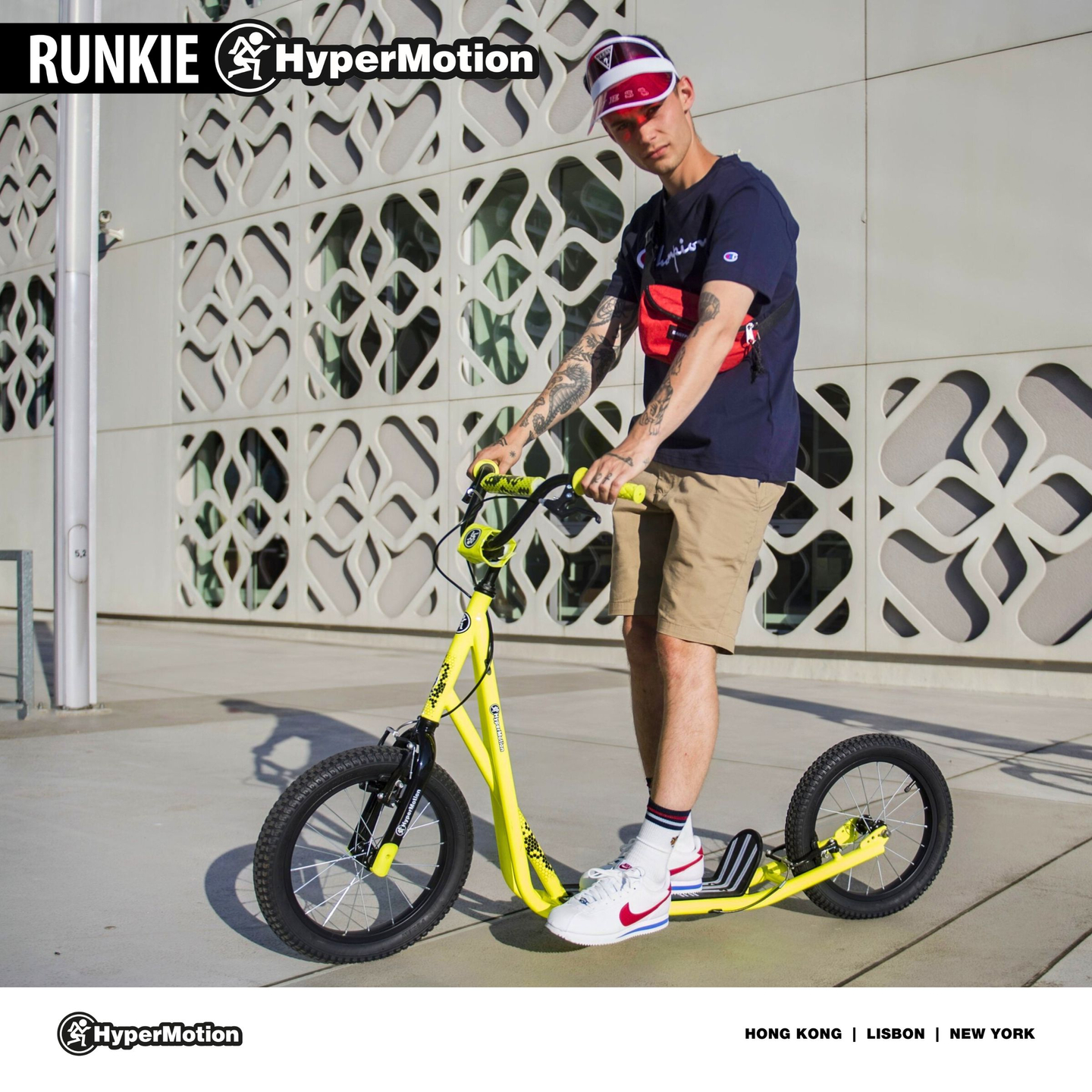 Trotinetă de oraș Hypermotion RUNKIE cu roți gonflabile de 40 cm (16'')