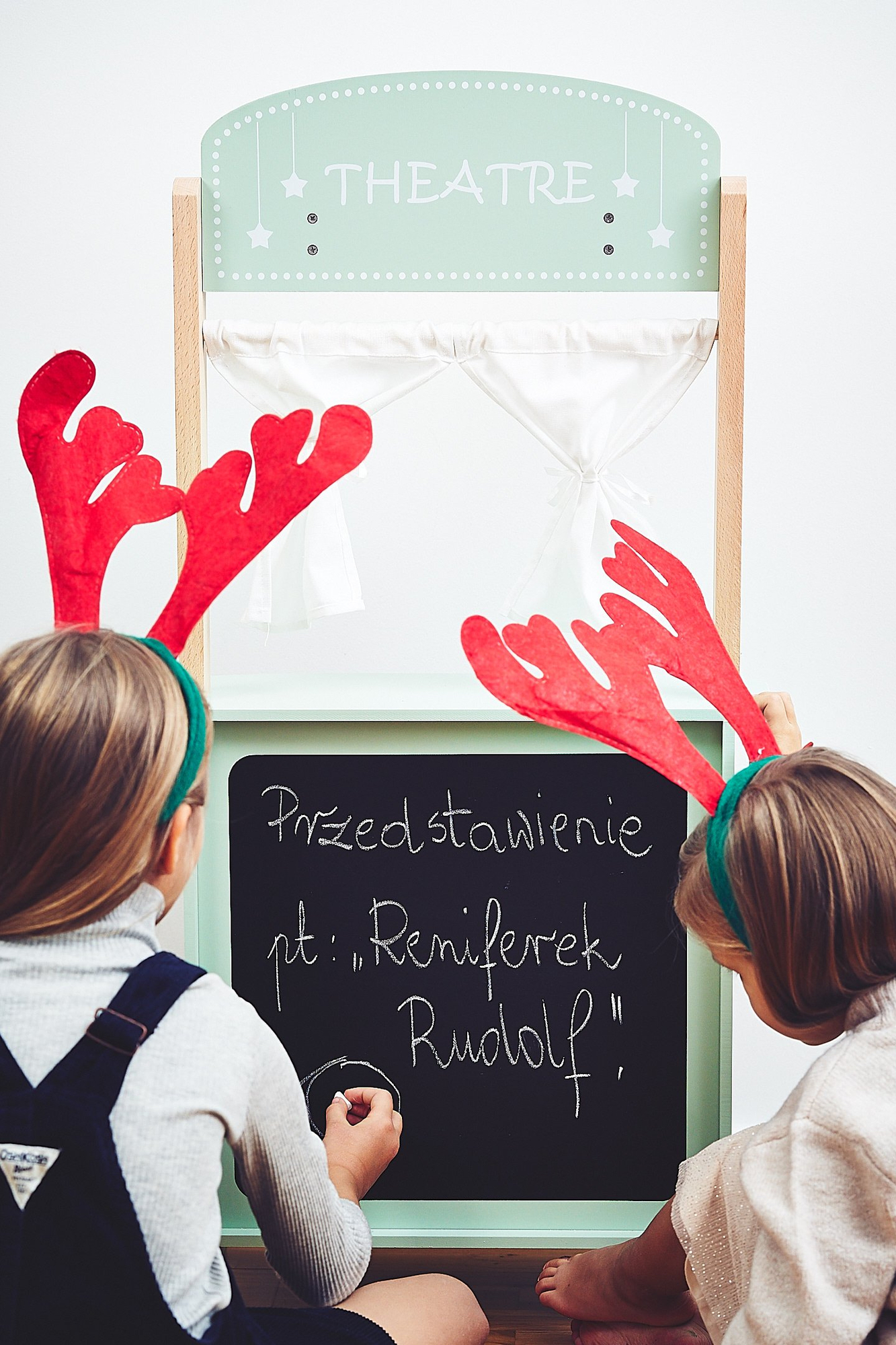 Magazin mare din lemn - tarabă și teatru 2 în 1 cu cântar, terminal de plată, fructe și legume