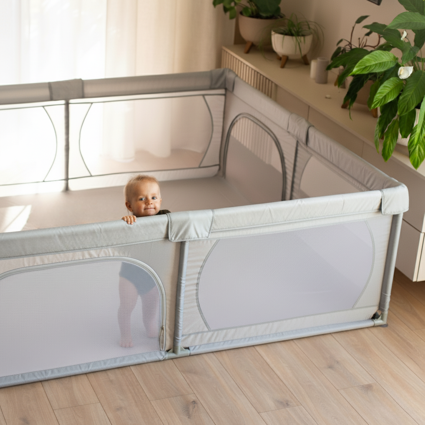 Pătuț mare 200 cm x 180 cm - loc de joacă pentru copii, piscină uscată