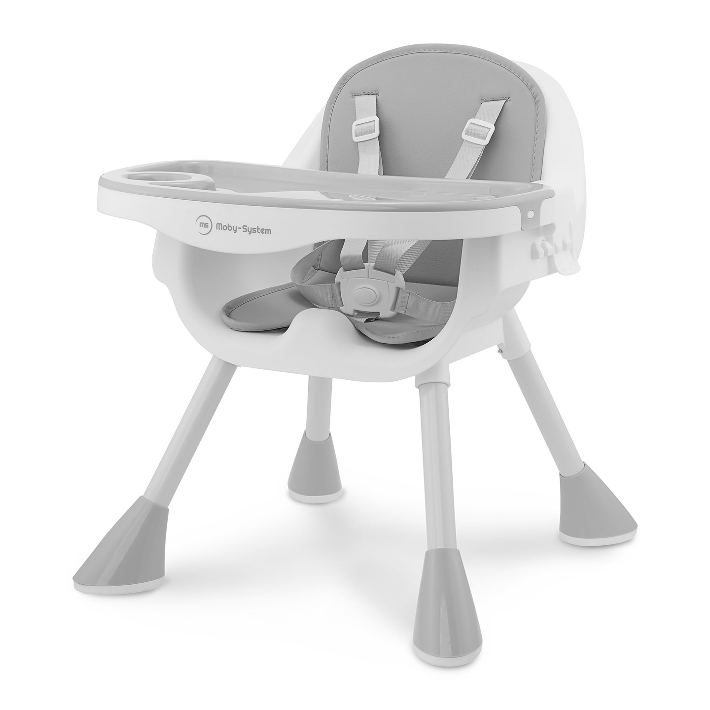 Moby-System Magnolia scaun înalt reglabil 2 în 1 - gri