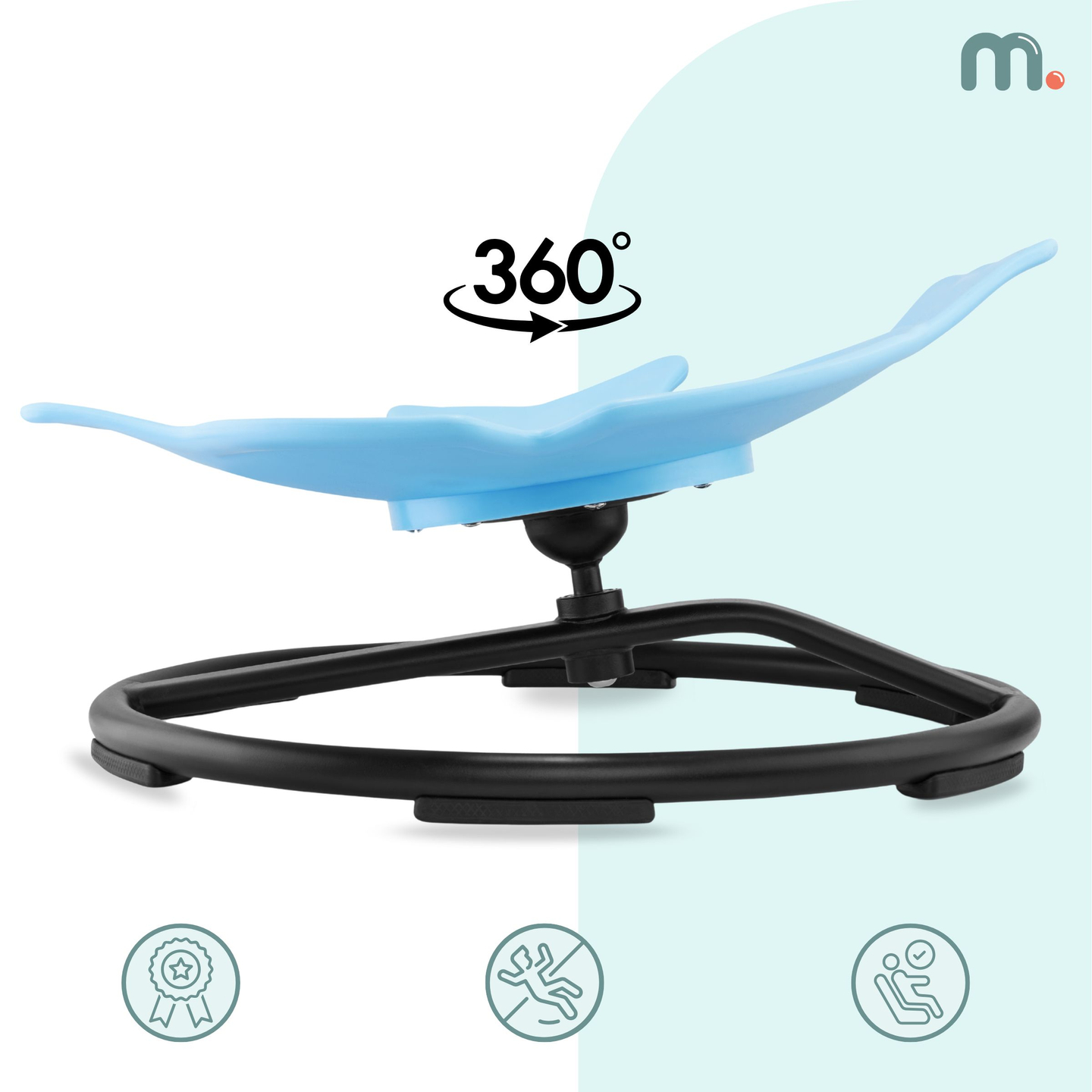 Mini carusel pentru copii Pești - albastru