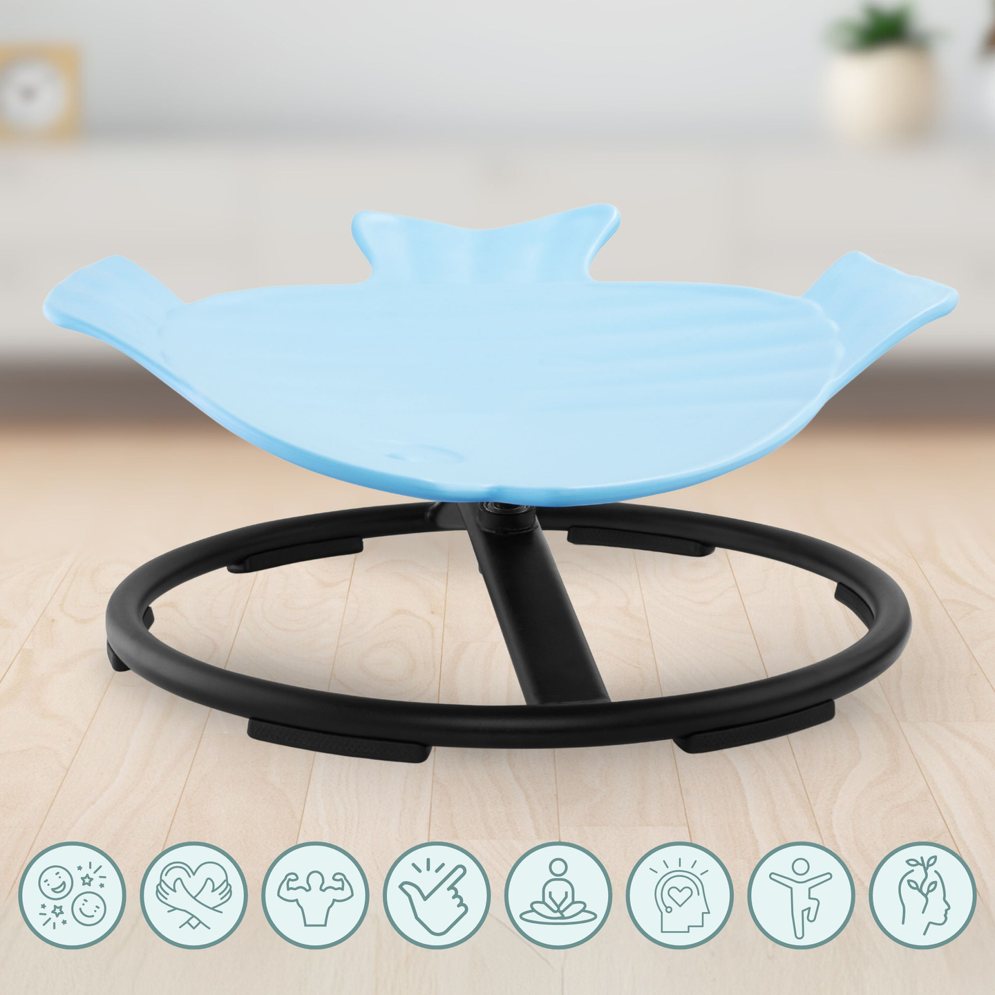 Mini carusel pentru copii Pești - albastru