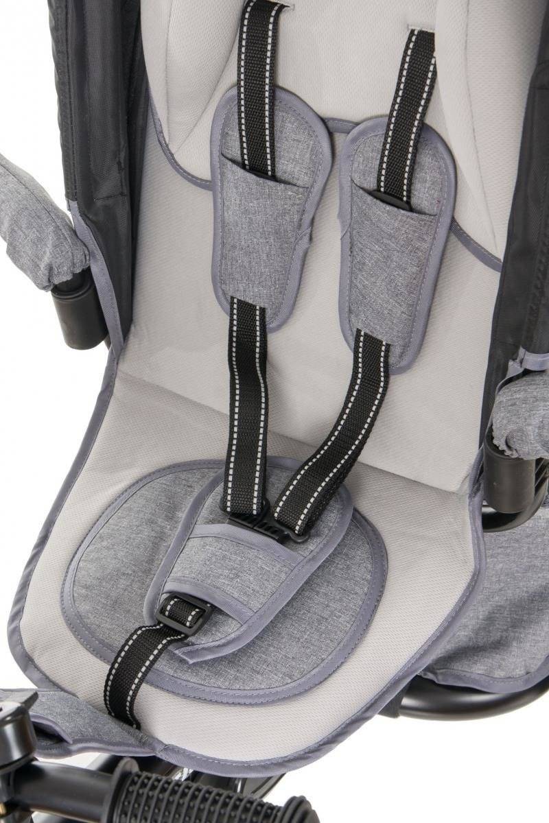 Tobi Velar tricicleta + folie de ploaie - gri