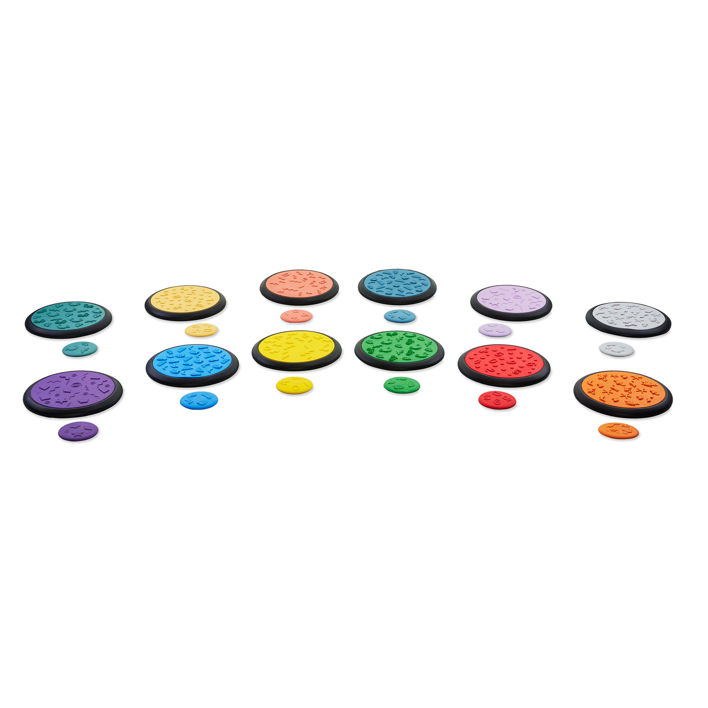 Discuri senzoriale colorate pentru copii - 24 bucăți