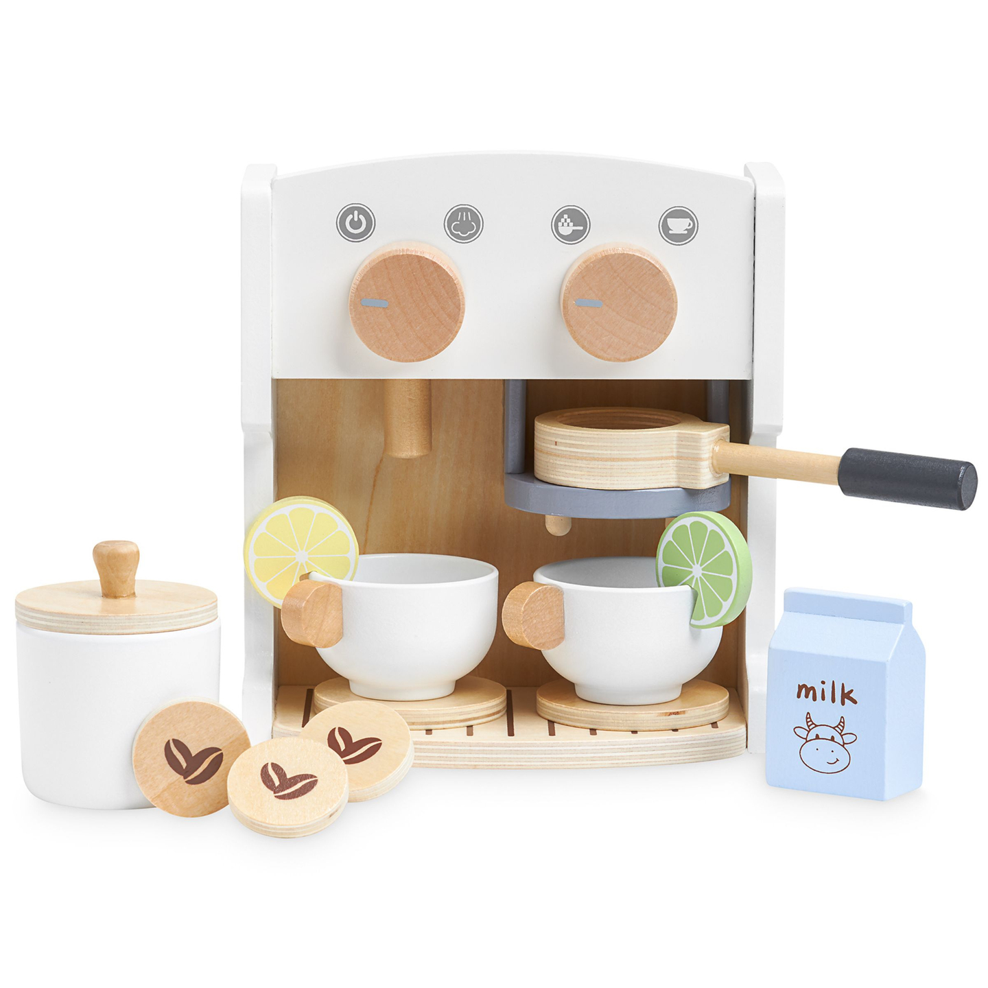 Aparat de cafea și ceai din lemn cu accesorii - magazin de cafea